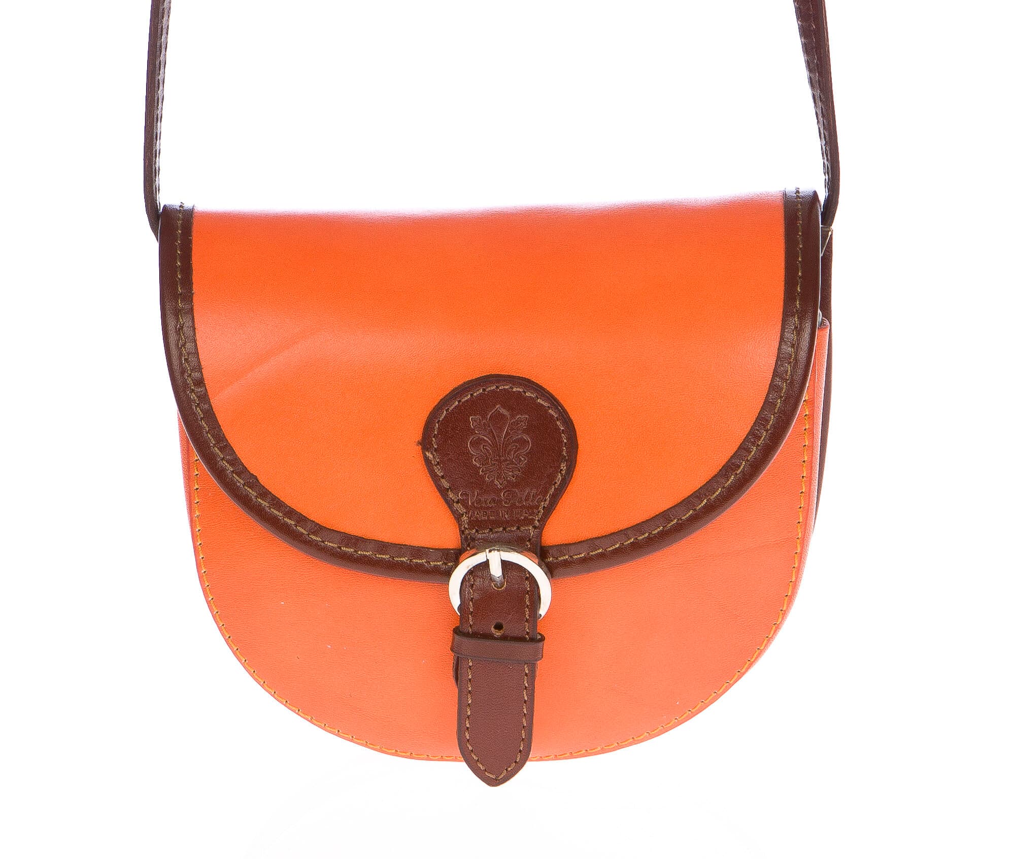 Borsa donna in vera pelle CHIAROSCURO mod. RAMONA colore ARANCIO Made in Italy (Borsa)