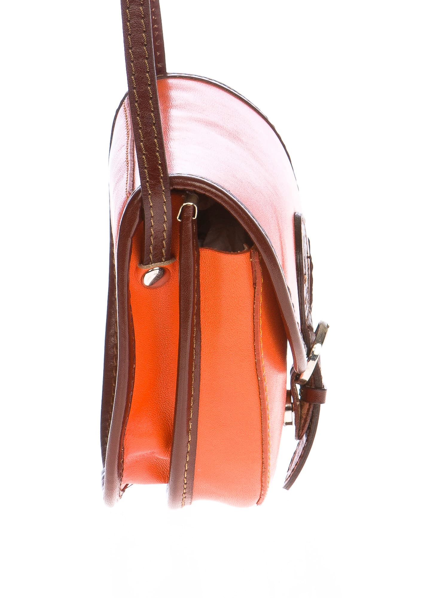 Borsa donna in vera pelle CHIAROSCURO mod. RAMONA colore ARANCIO Made in Italy (Borsa)