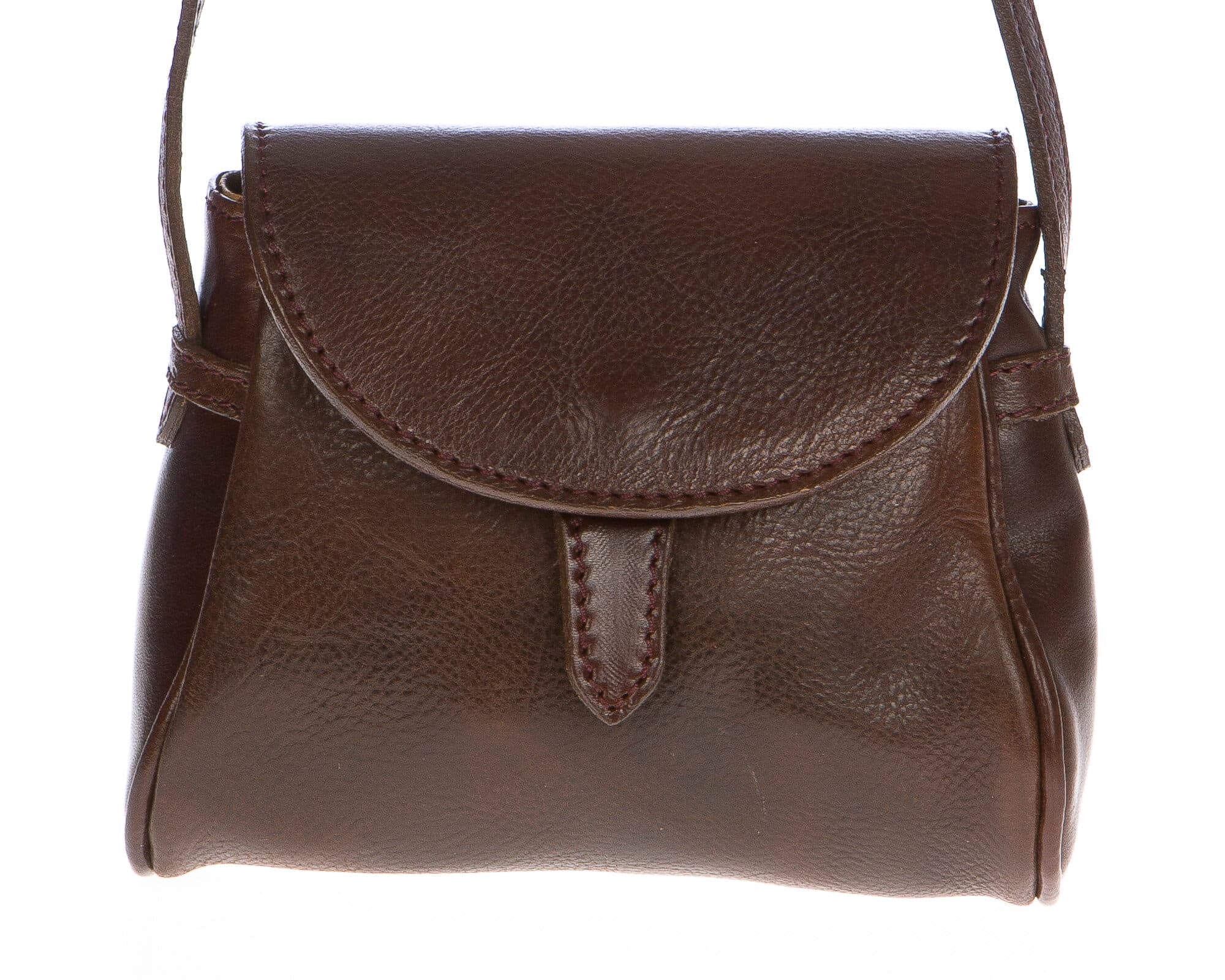 Borsa donna in vera pelle CHIAROSCURO mod. ROSETTA colore TESTA DI MORO Made in Italy