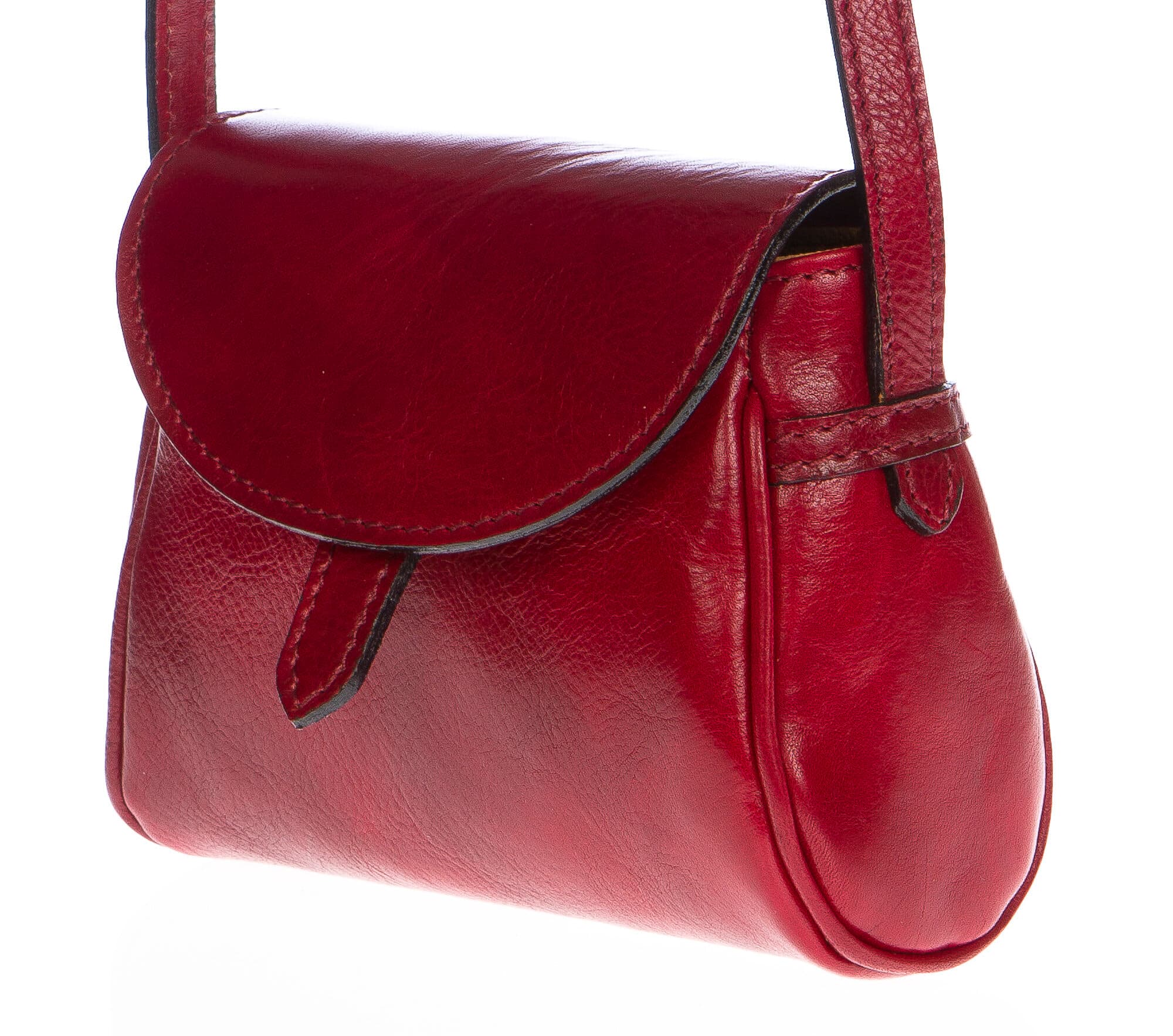 Borsa donna in vera pelle CHIAROSCURO mod. ROSETTA colore ROSSO Made in Italy