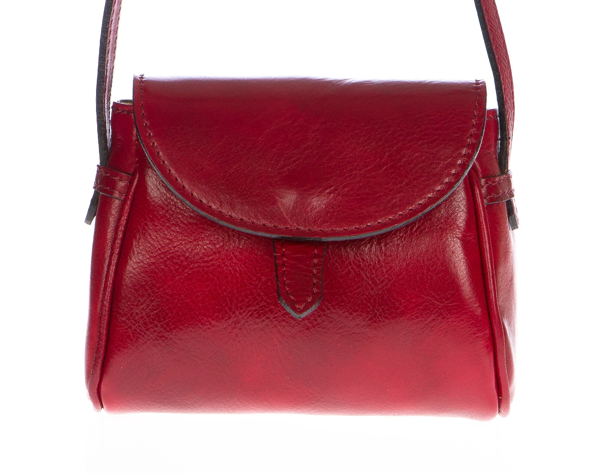 Borsa donna in vera pelle CHIAROSCURO mod. ROSETTA colore ROSSO Made in Italy