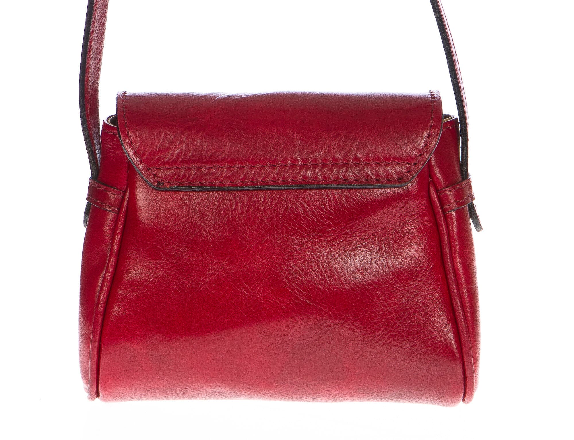 Borsa donna in vera pelle CHIAROSCURO mod. ROSETTA colore ROSSO Made in Italy