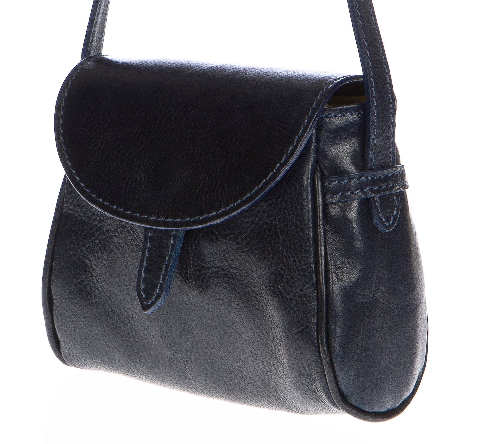 Borsa donna in vera pelle CHIAROSCURO mod. ROSETTA colore NERO Made in Italy