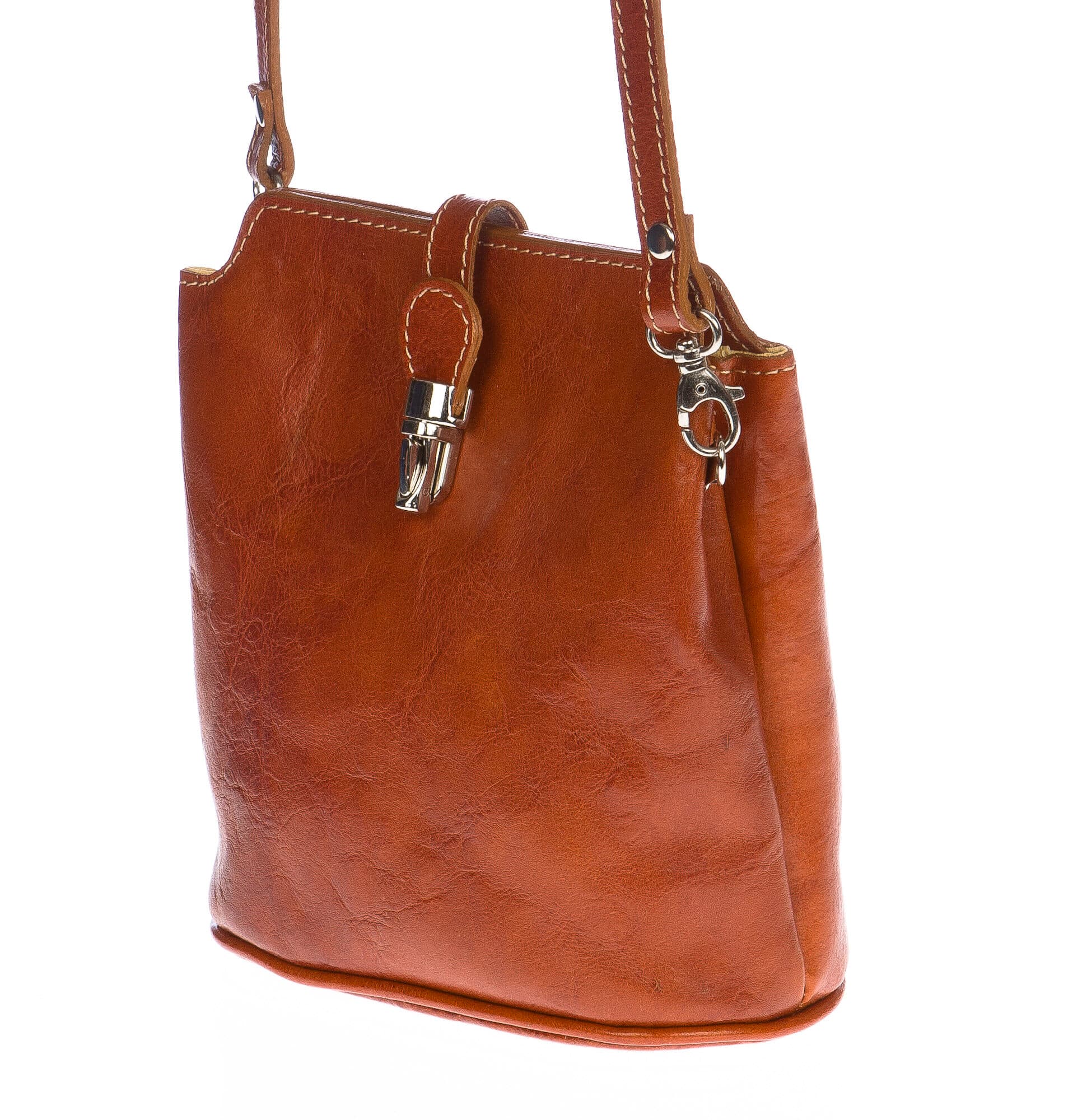 Borsa donna in vera pelle CHIAROSCURO mod. NIVEA colore MIELE Made in Italy (Borsa)