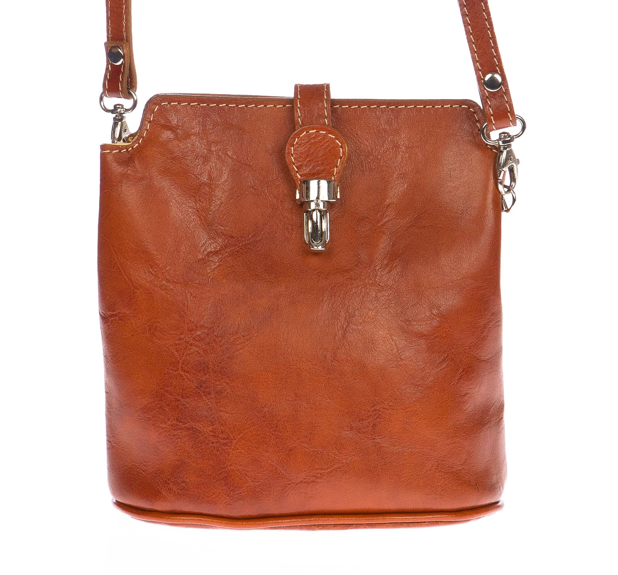 Borsa donna in vera pelle CHIAROSCURO mod. NIVEA colore MIELE Made in Italy (Borsa)