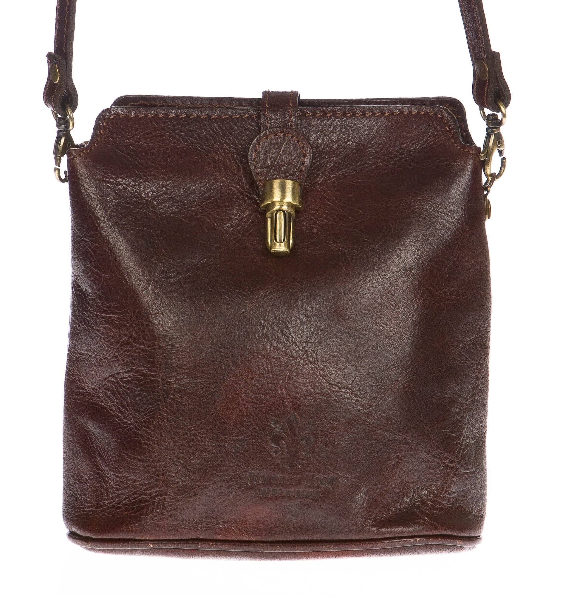 Borsa donna in vera pelle CHIAROSCURO mod. NIVEA colore TESTA DI MORO Made in Italy (Borsa)