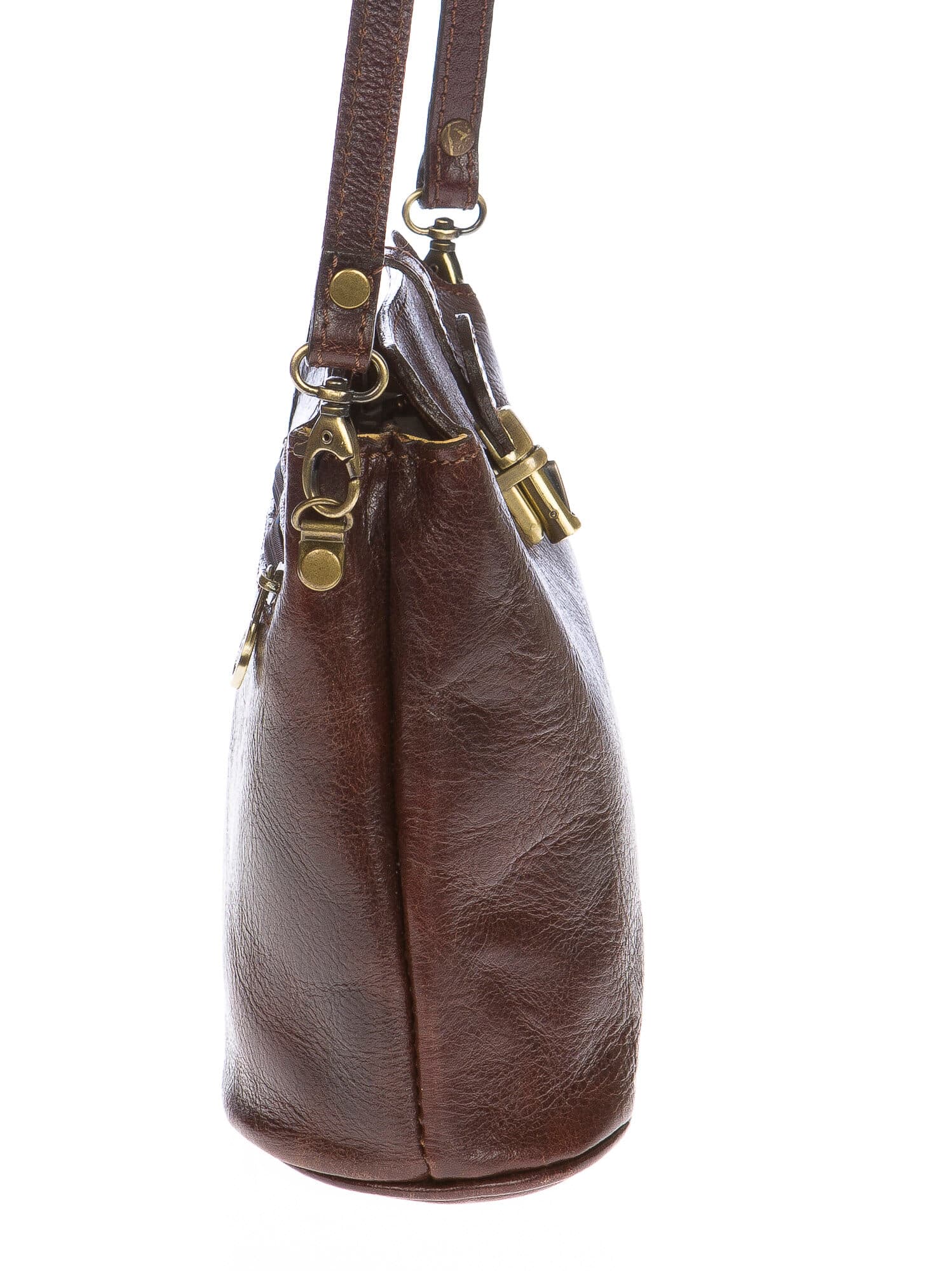Borsa donna in vera pelle CHIAROSCURO mod. NIVEA colore TESTA DI MORO Made in Italy (Borsa)