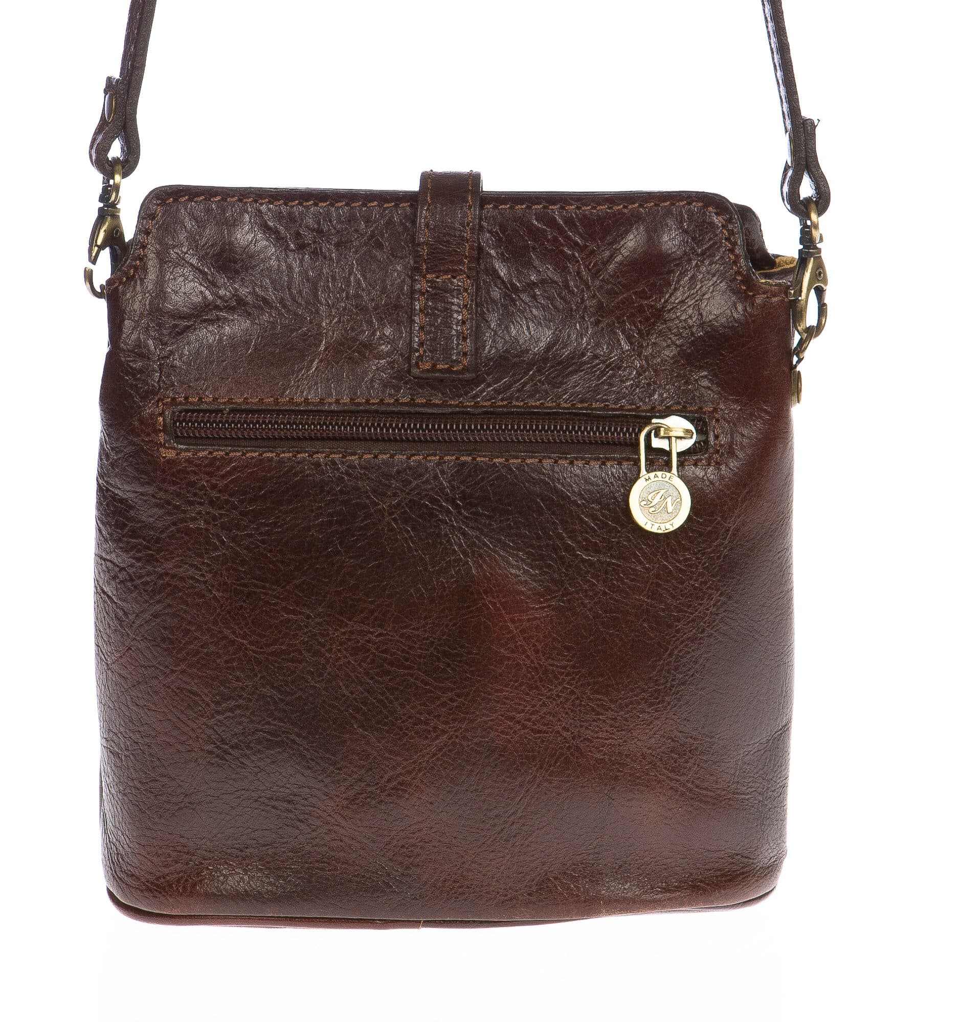 Borsa donna in vera pelle CHIAROSCURO mod. NIVEA colore TESTA DI MORO Made in Italy (Borsa)