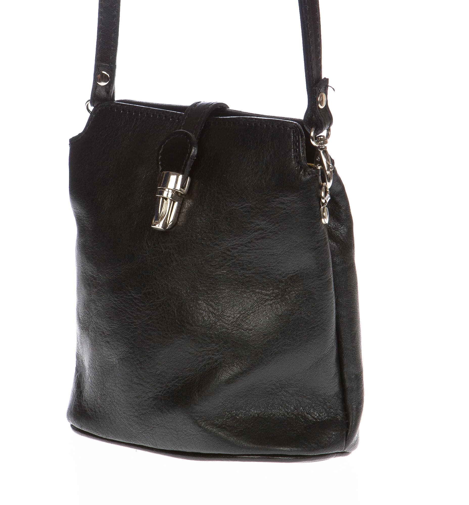 Borsa donna in vera pelle CHIAROSCURO mod. NIVEA colore NERO Made in Italy (Borsa)
