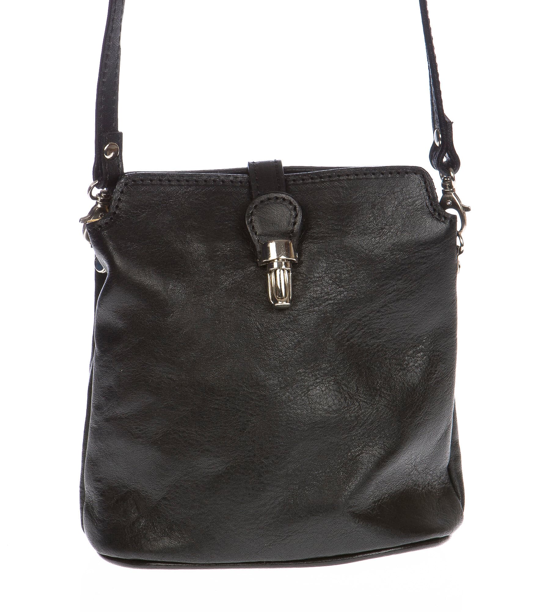 Borsa donna in vera pelle CHIAROSCURO mod. NIVEA colore NERO Made in Italy (Borsa)