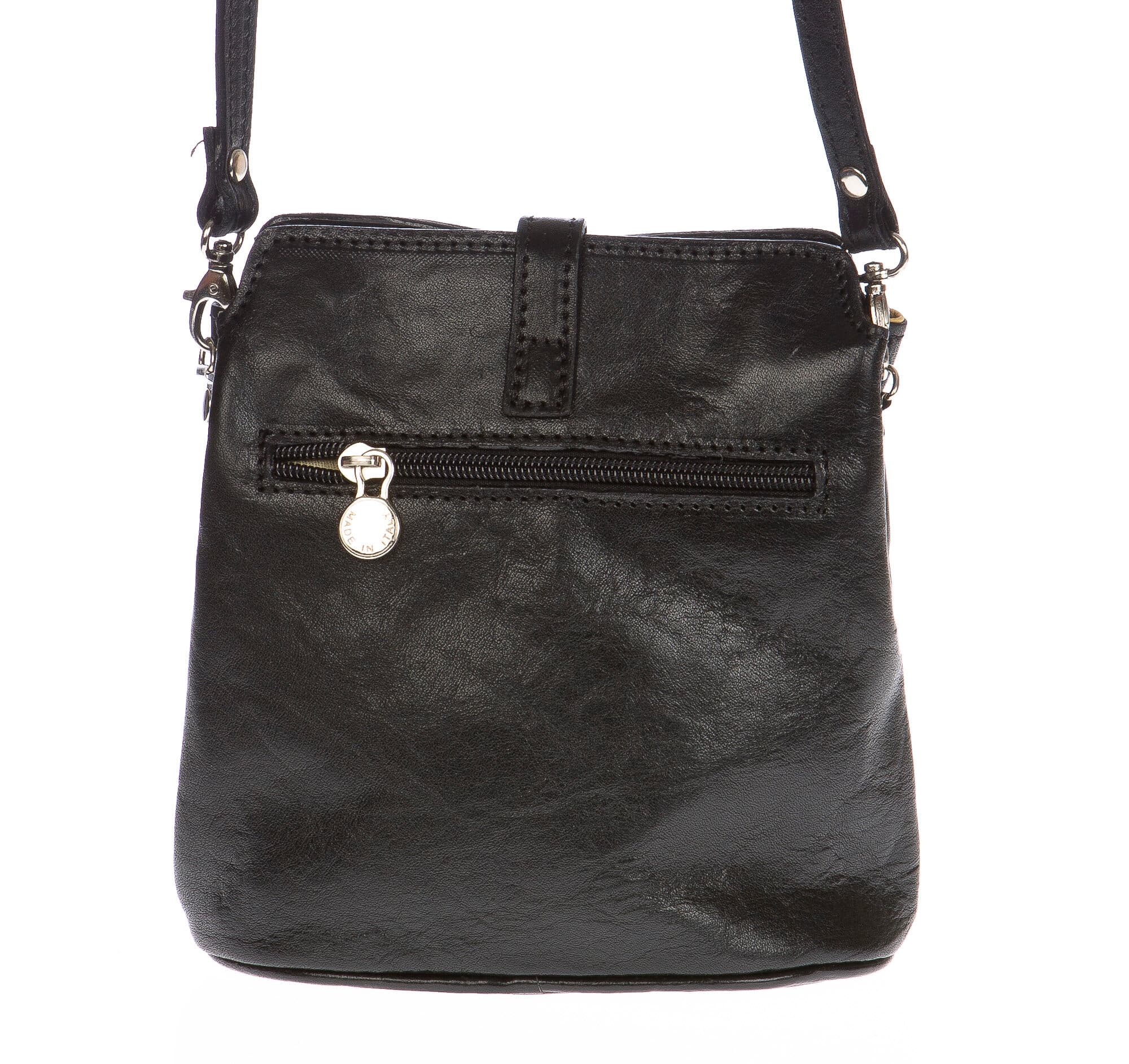 Borsa donna in vera pelle CHIAROSCURO mod. NIVEA colore NERO Made in Italy (Borsa)