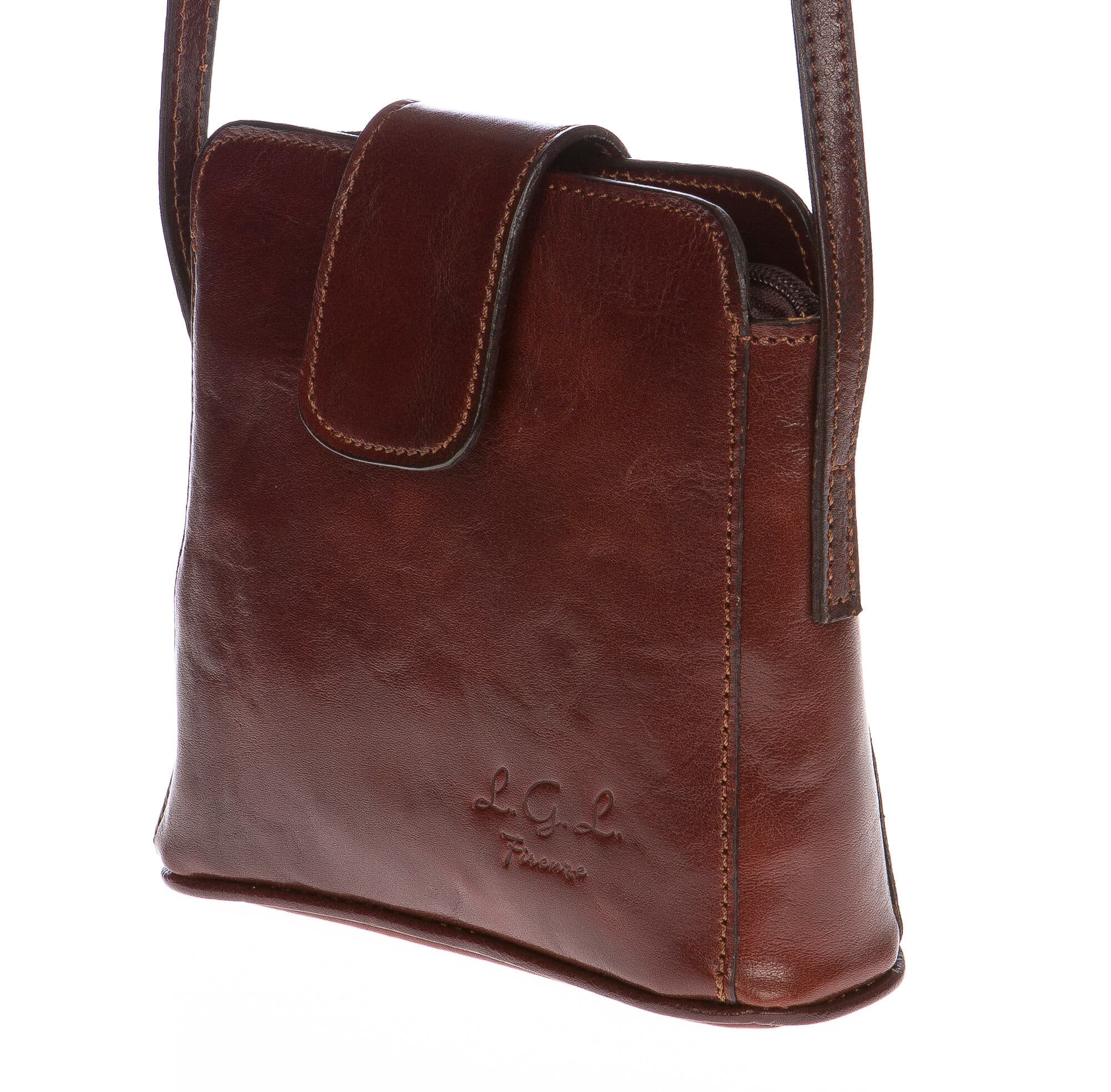 Borsa donna in vera pelle CHIAROSCURO mod. ROSSANA colore MARRONE Made in Italy (Borsa)