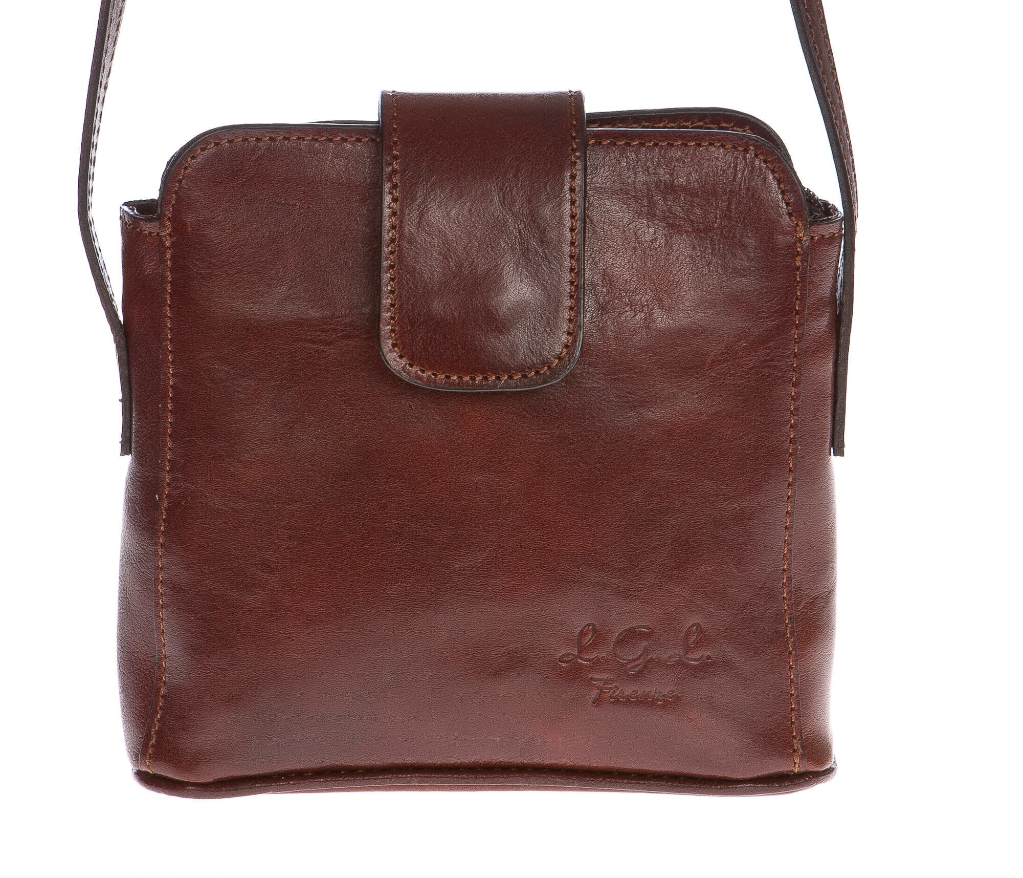 Borsa donna in vera pelle CHIAROSCURO mod. ROSSANA colore MARRONE Made in Italy (Borsa)