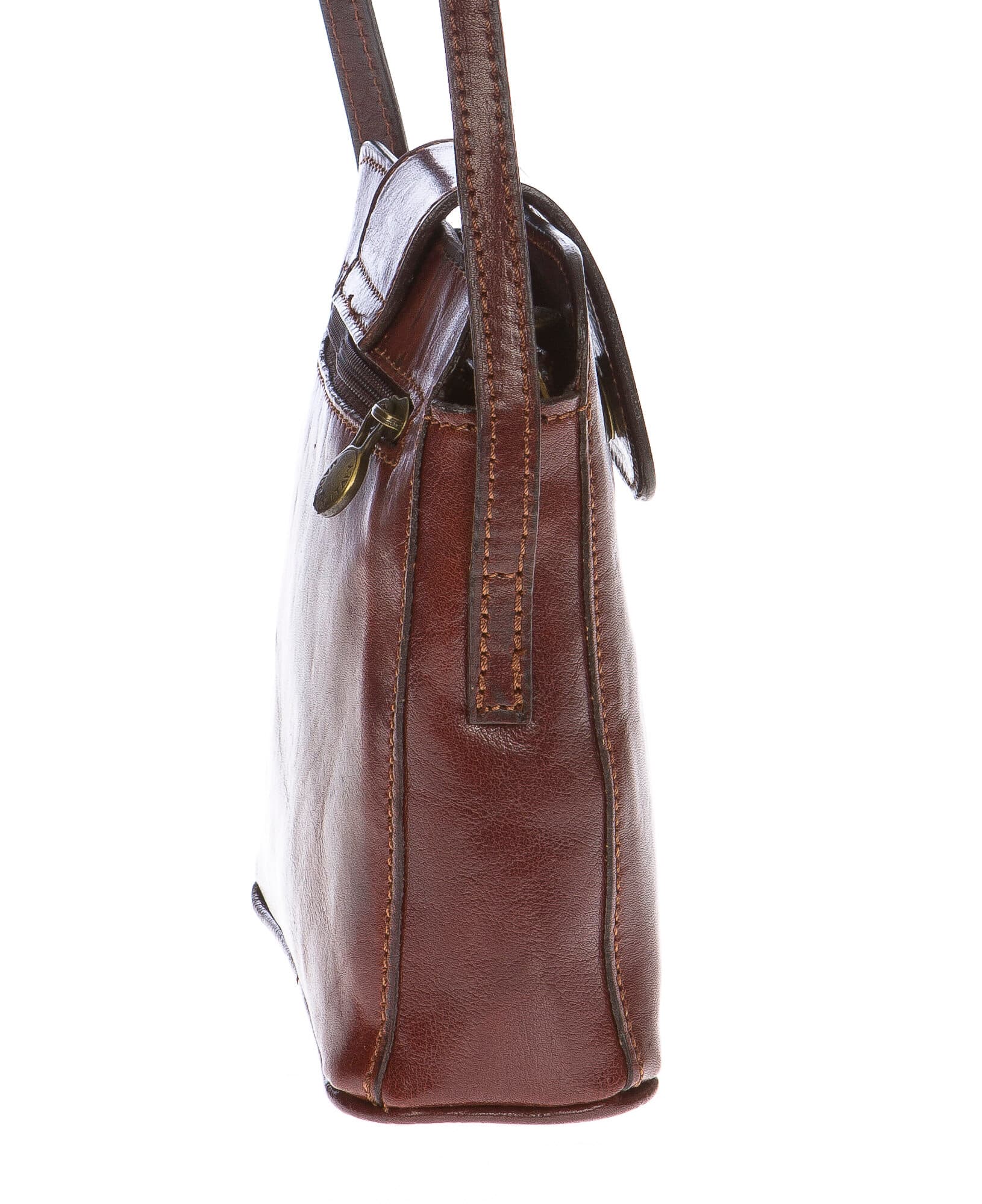 Borsa donna in vera pelle CHIAROSCURO mod. ROSSANA colore MARRONE Made in Italy (Borsa)