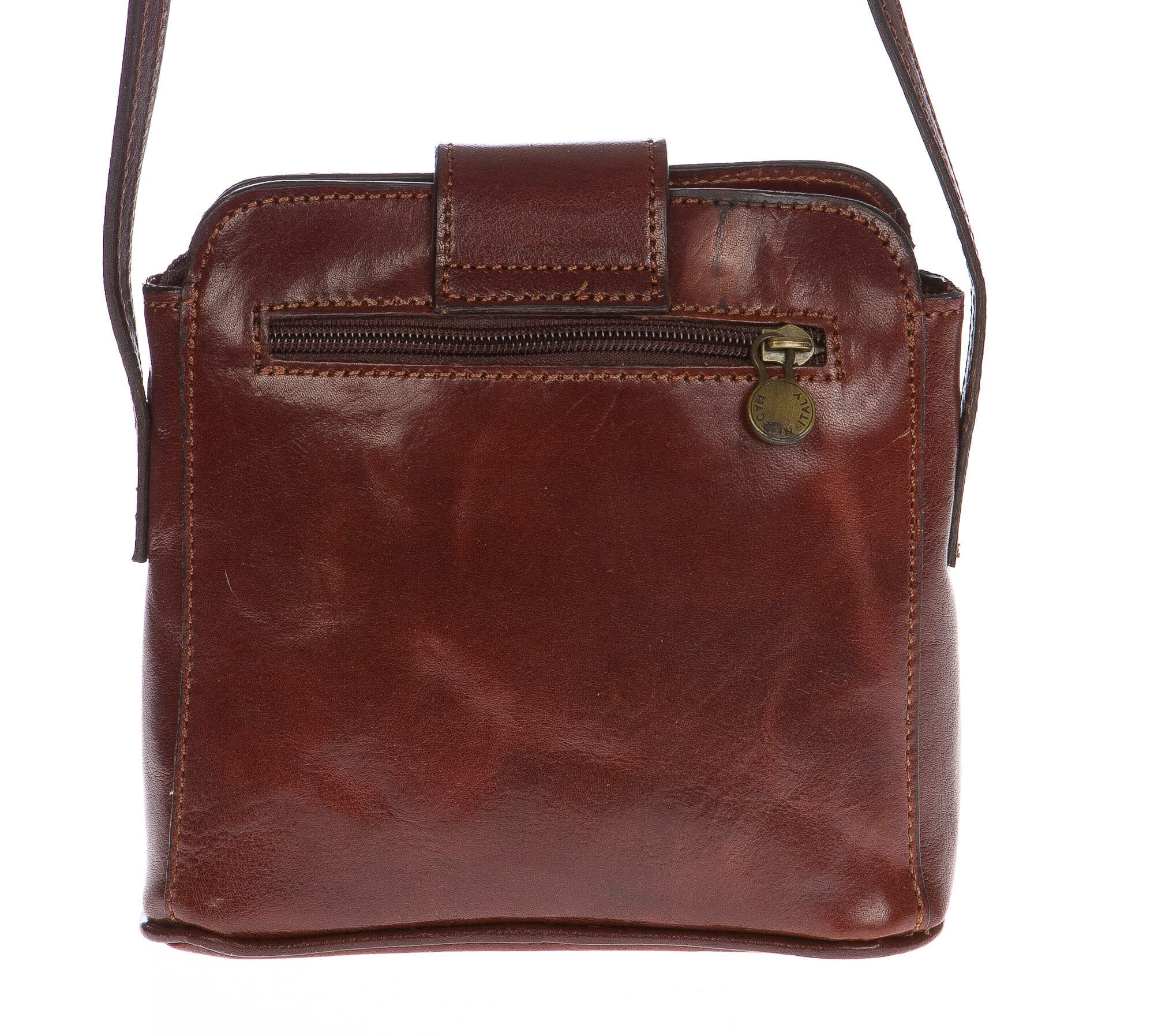 Borsa donna in vera pelle CHIAROSCURO mod. ROSSANA colore MARRONE Made in Italy (Borsa)