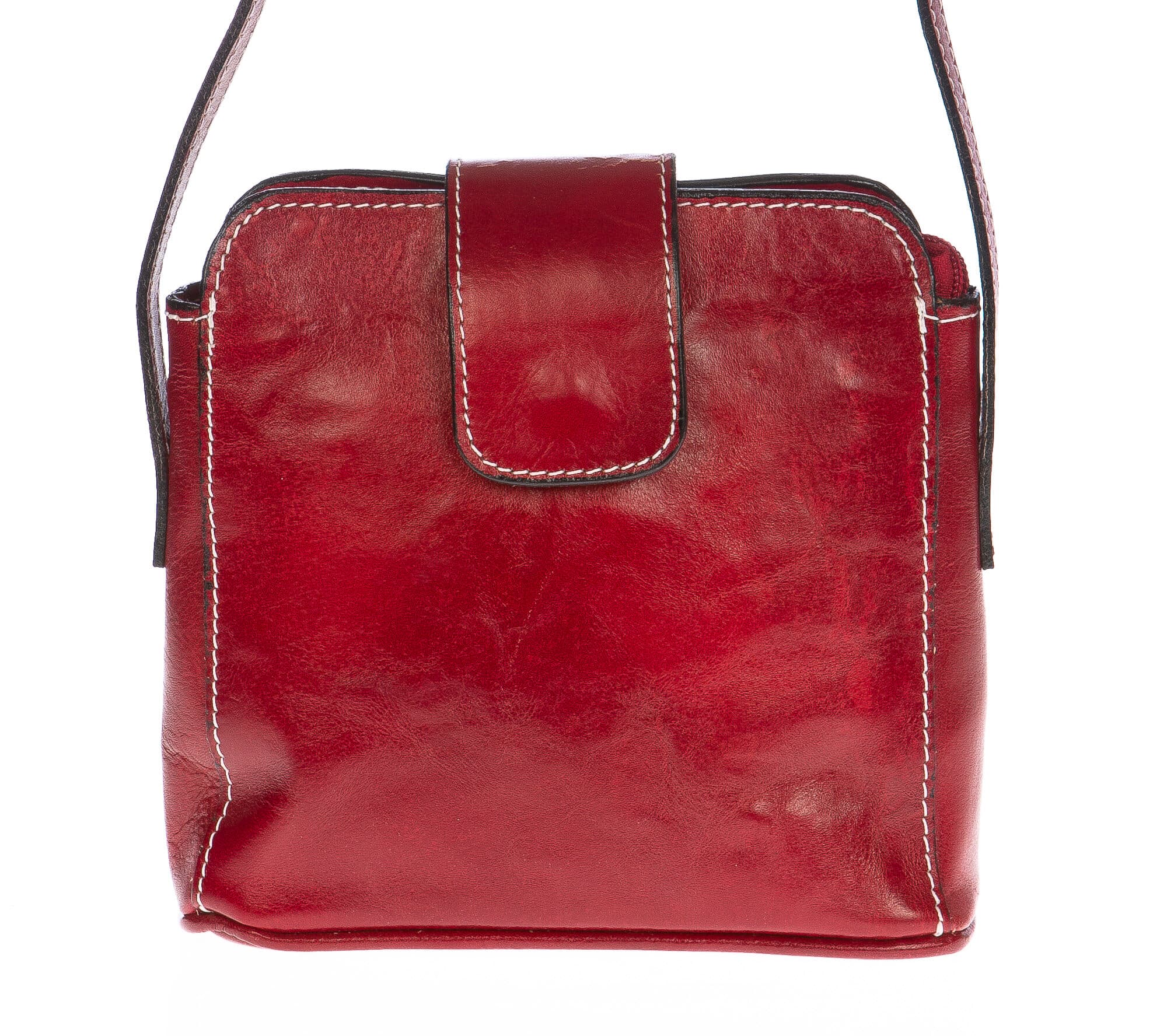 Borsa donna in vera pelle CHIAROSCURO mod. ROSSANA colore ROSSO Made in Italy (Borsa)