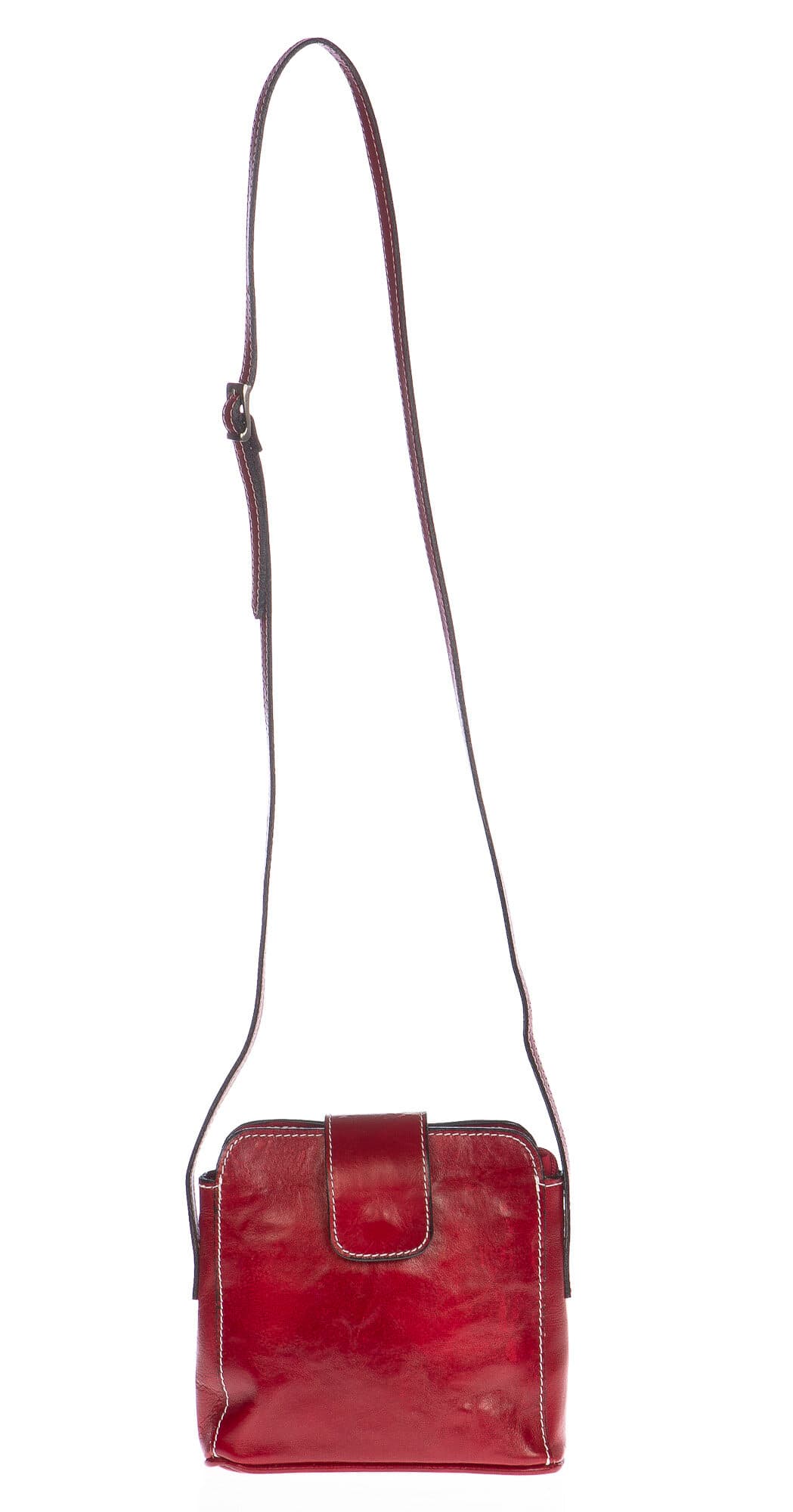 Borsa donna in vera pelle CHIAROSCURO mod. ROSSANA colore ROSSO Made in Italy (Borsa)