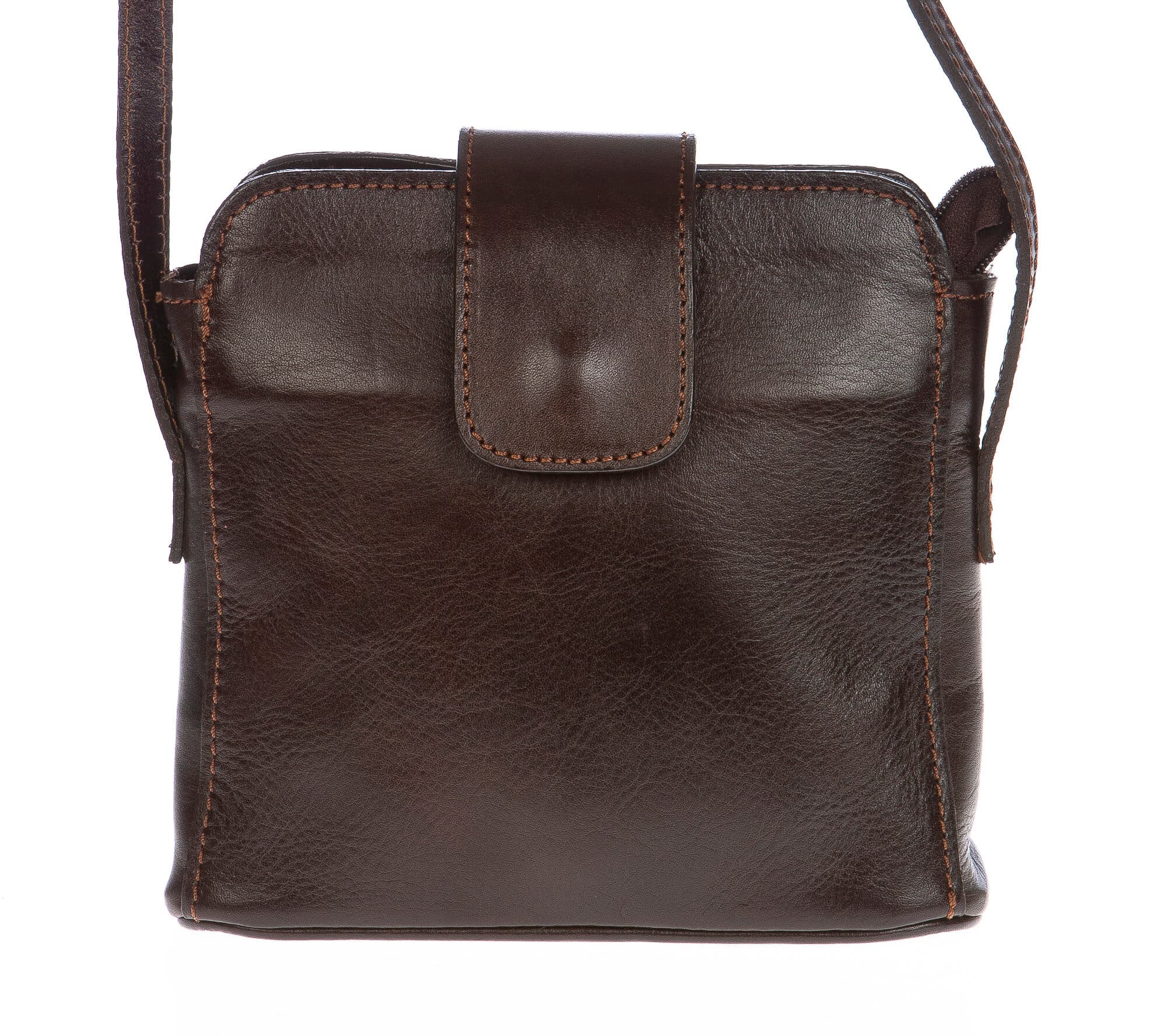 Borsa donna in vera pelle CHIAROSCURO mod. ROSSANA colore TESTA DI MORO Made in Italy (Borsa)