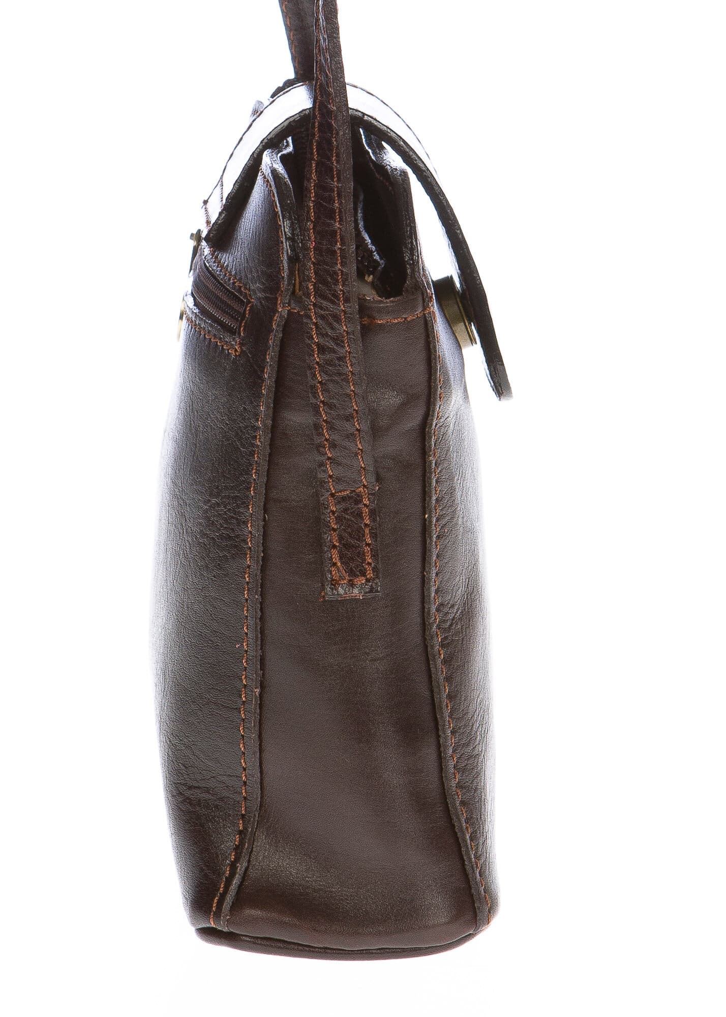 Borsa donna in vera pelle CHIAROSCURO mod. ROSSANA colore TESTA DI MORO Made in Italy (Borsa)