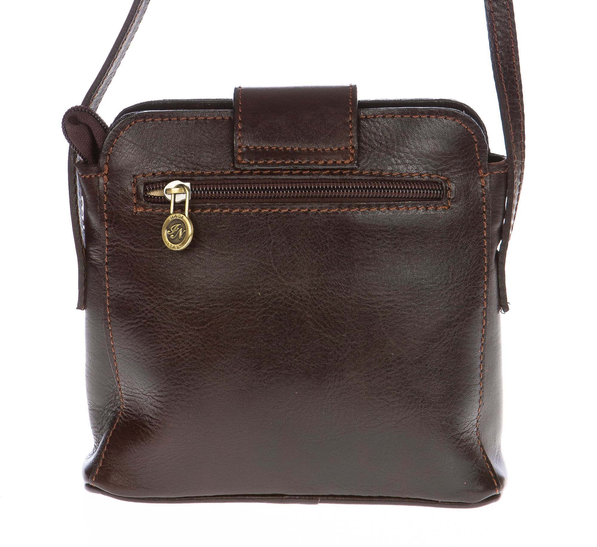 Borsa donna in vera pelle CHIAROSCURO mod. ROSSANA colore TESTA DI MORO Made in Italy (Borsa)