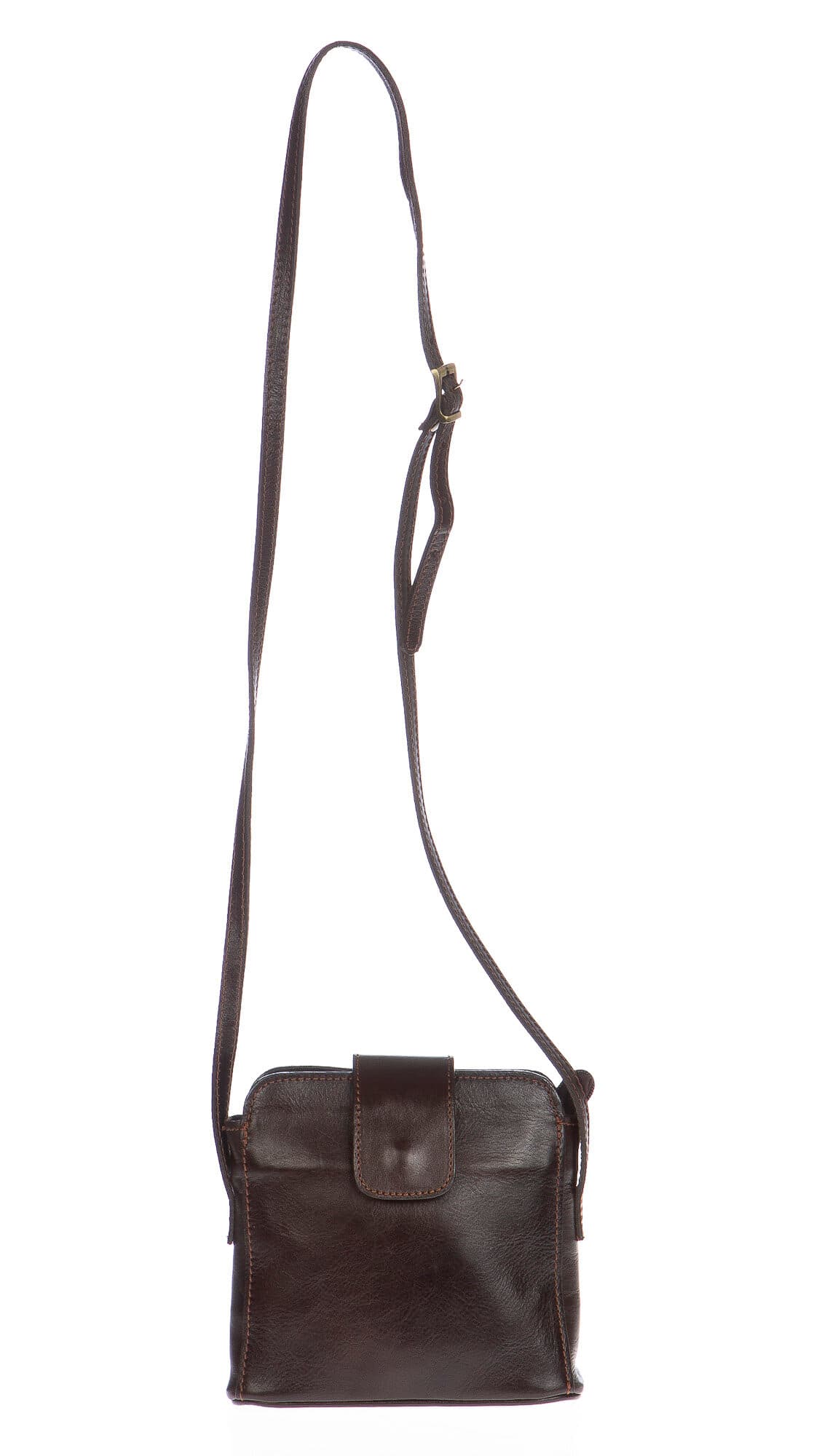 Borsa donna in vera pelle CHIAROSCURO mod. ROSSANA colore TESTA DI MORO Made in Italy (Borsa)