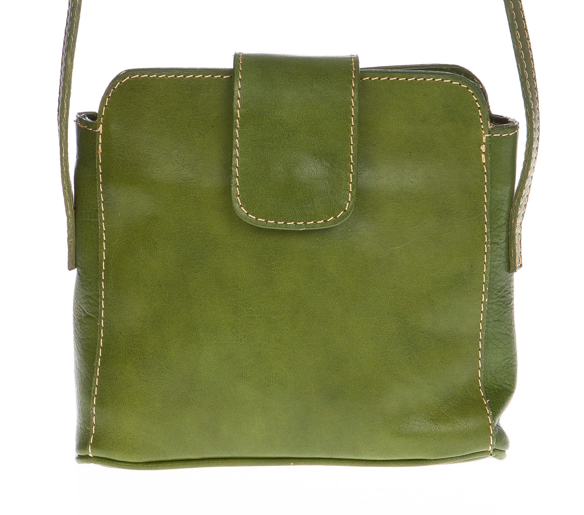Borsa donna in vera pelle CHIAROSCURO mod. ROSSANA colore VERDE Made in Italy (Borsa)