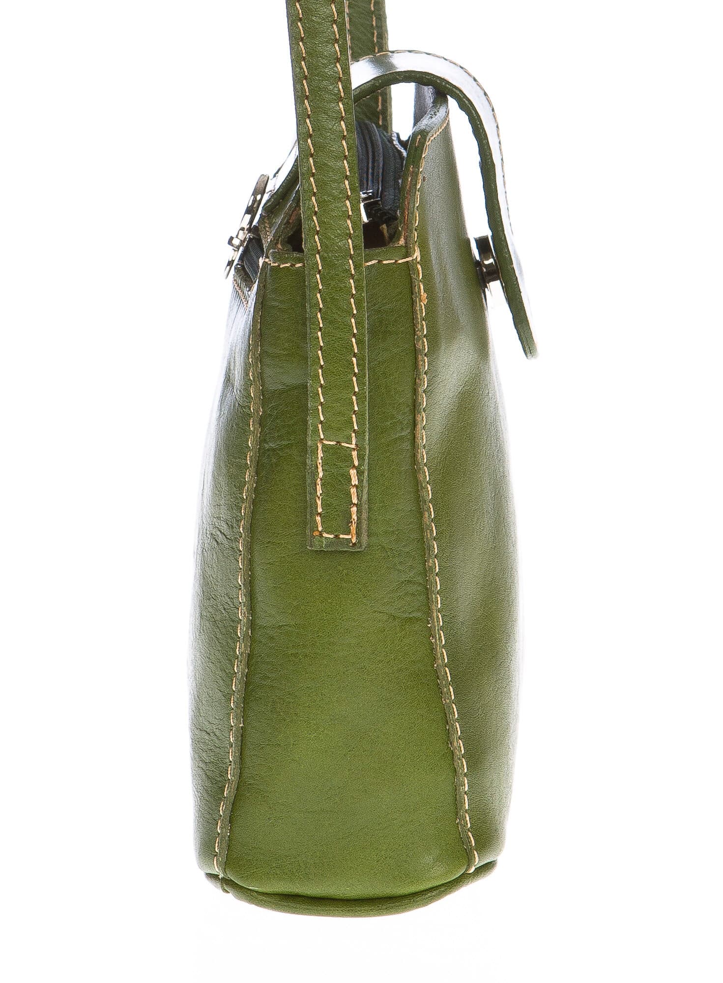 Borsa donna in vera pelle CHIAROSCURO mod. ROSSANA colore VERDE Made in Italy (Borsa)