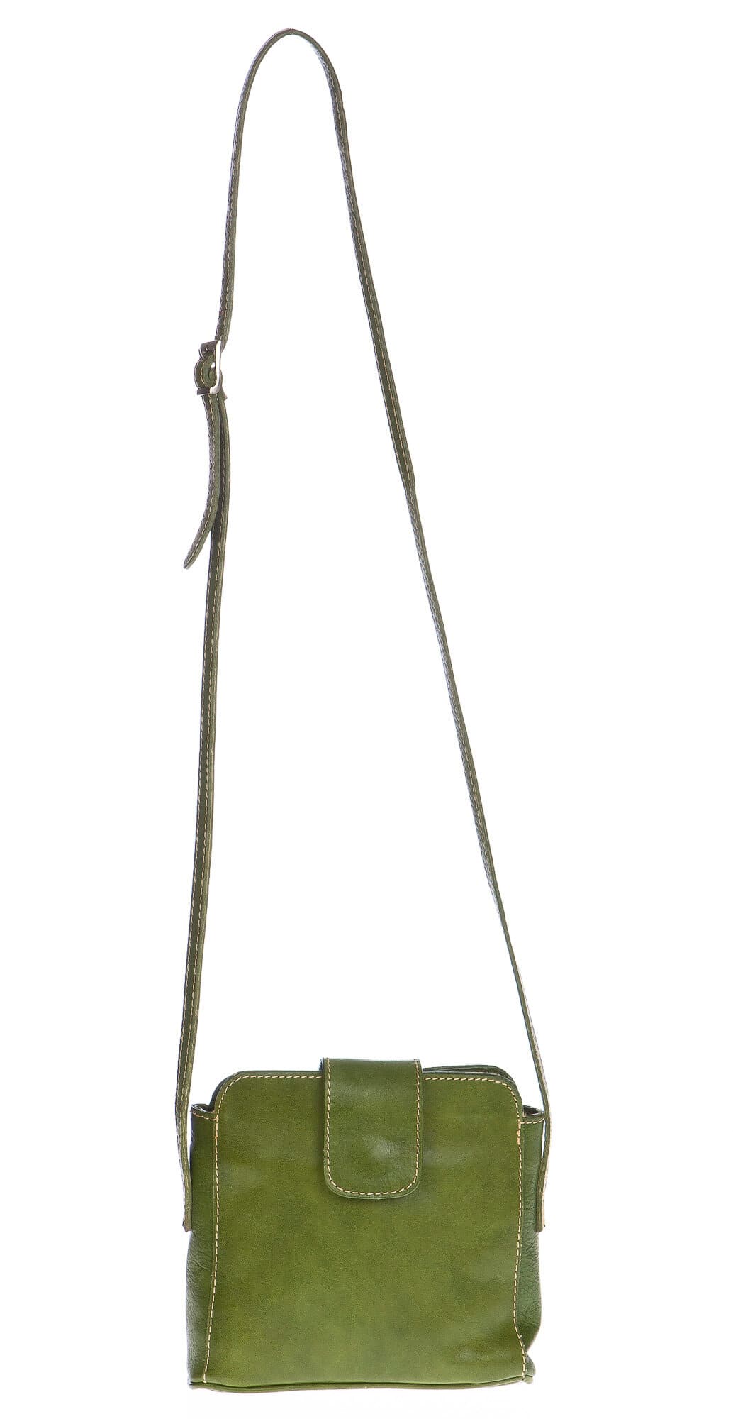 Borsa donna in vera pelle CHIAROSCURO mod. ROSSANA colore VERDE Made in Italy (Borsa)