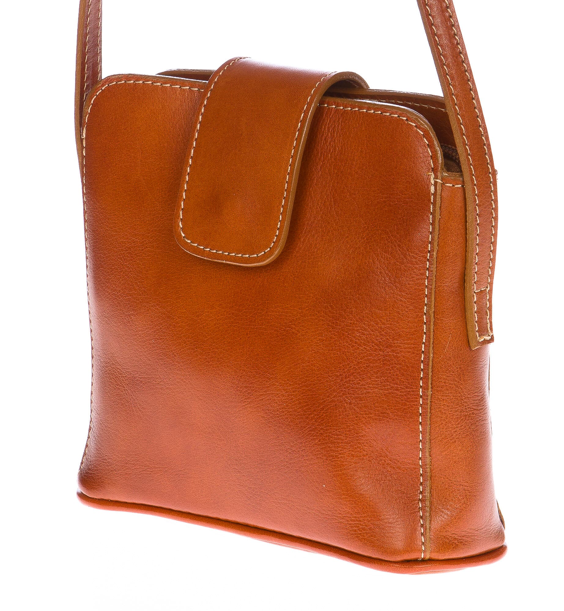 Borsa donna in vera pelle CHIAROSCURO mod. ROSSANA colore MIELE Made in Italy (Borsa)
