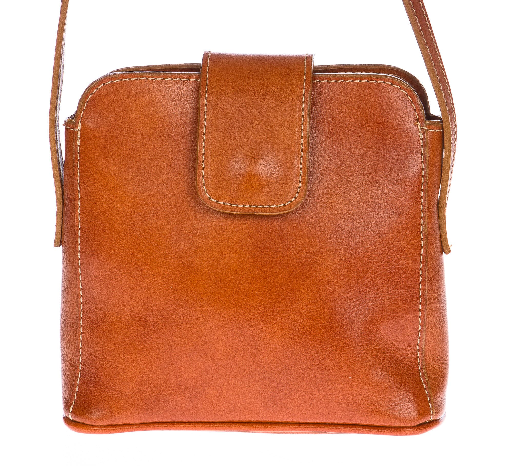 Borsa donna in vera pelle CHIAROSCURO mod. ROSSANA colore MIELE Made in Italy (Borsa)