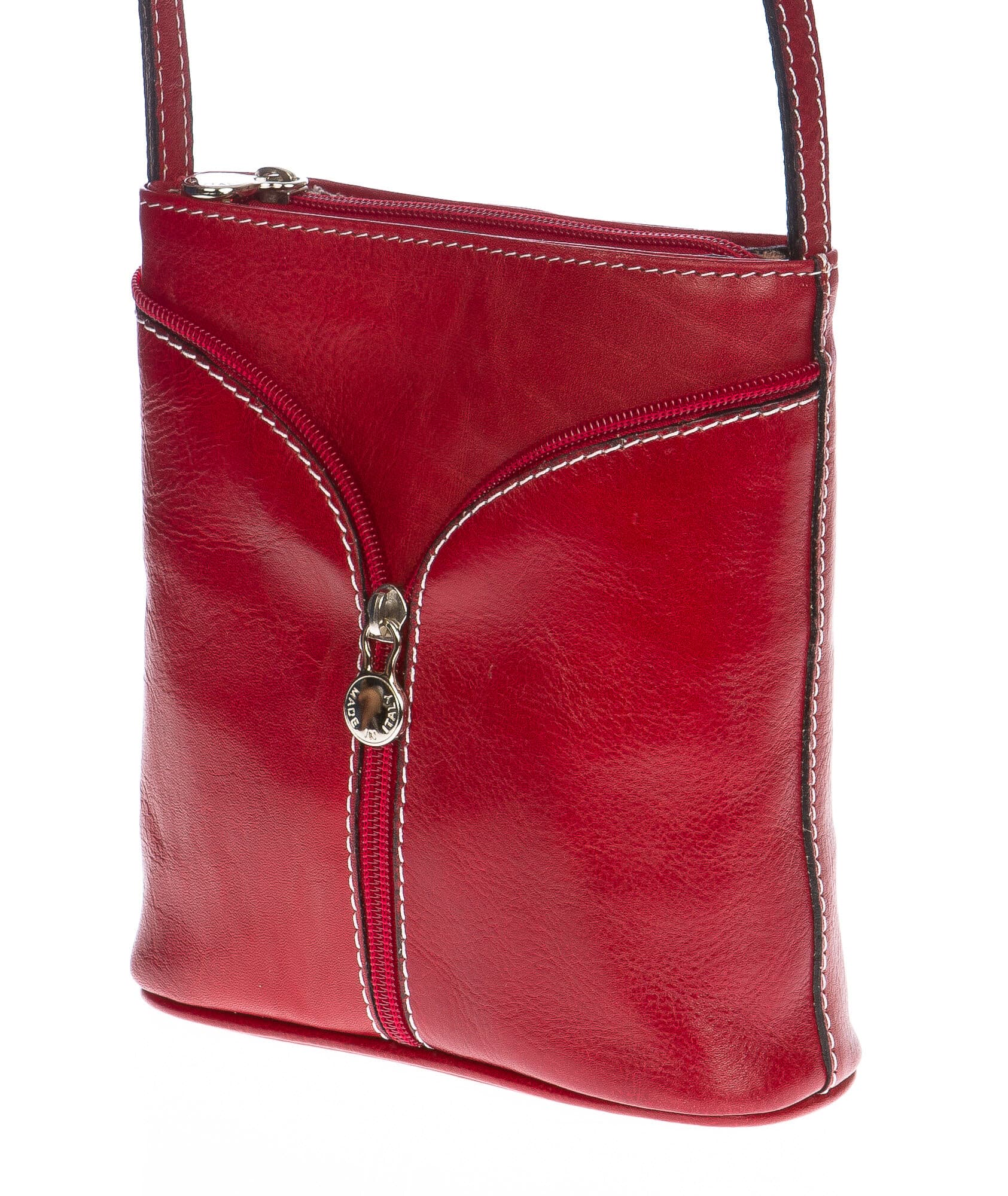 Borsa donna in vera pelle CHIAROSCURO mod. SONIA colore ROSSO Made in Italy (Borsa)