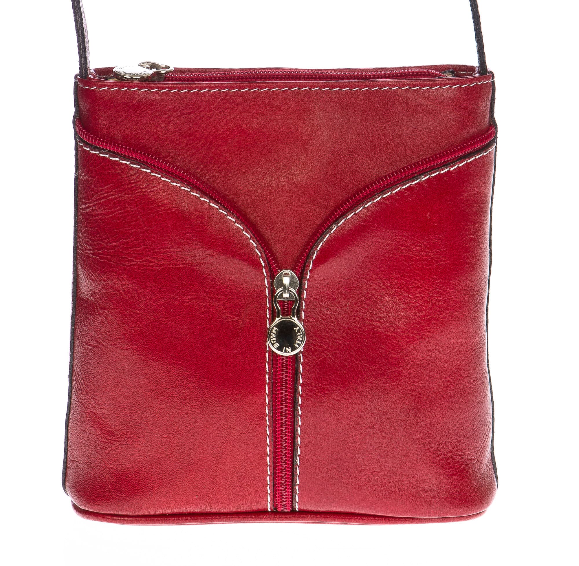 Borsa donna in vera pelle CHIAROSCURO mod. SONIA colore ROSSO Made in Italy (Borsa)