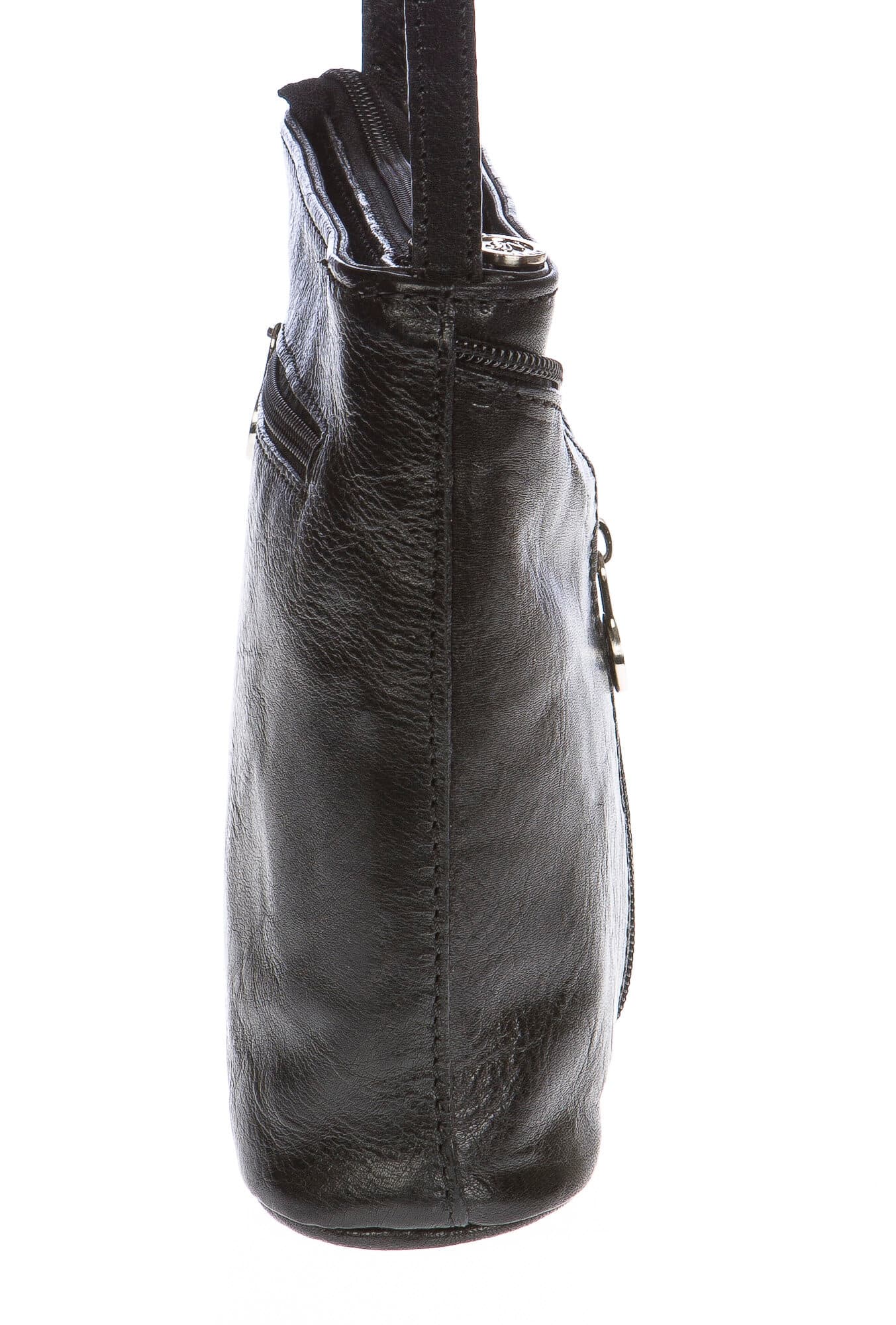Borsa donna in vera pelle CHIAROSCURO mod. SONIA colore NERO Made in Italy (Borsa)