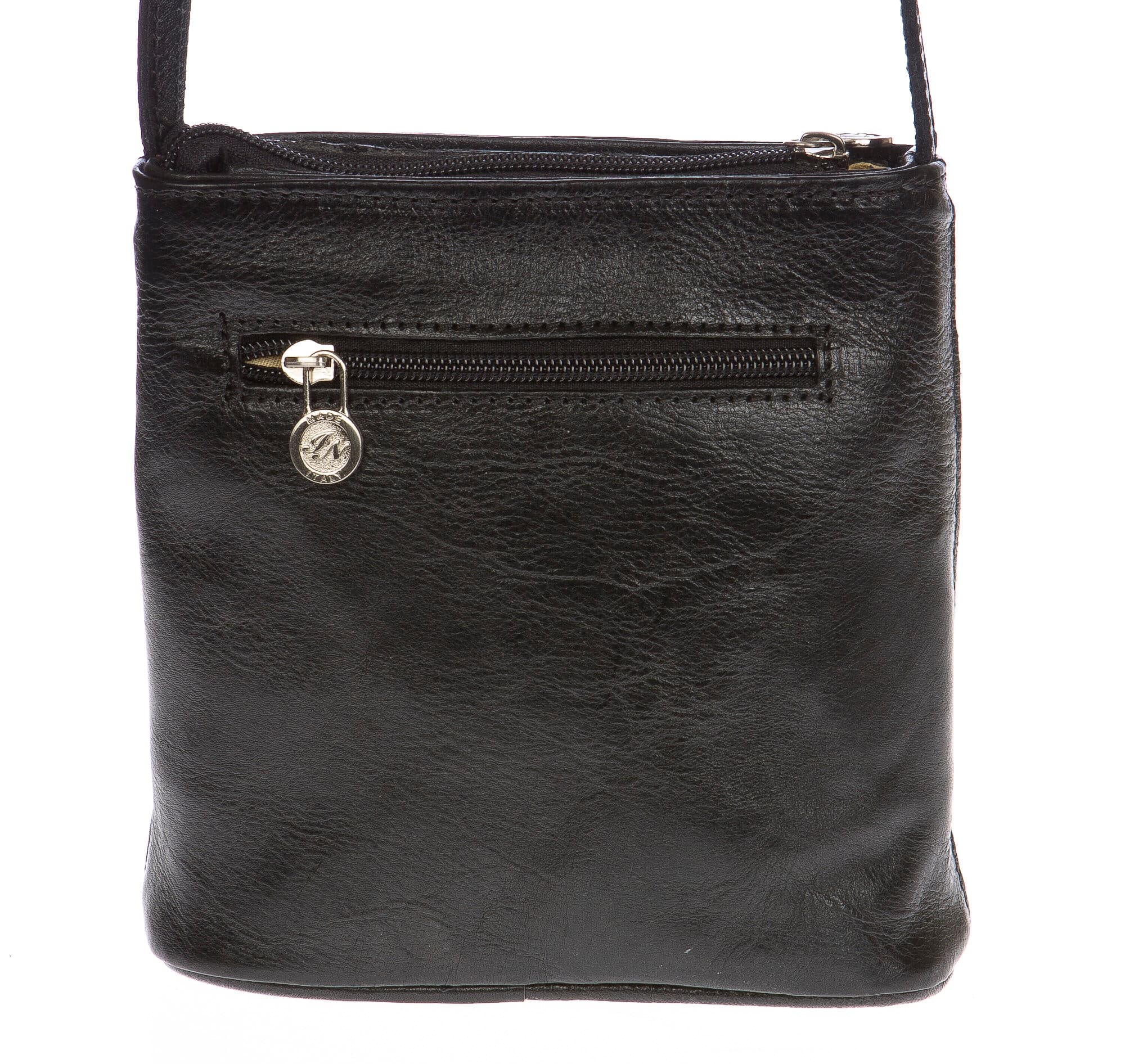Borsa donna in vera pelle CHIAROSCURO mod. SONIA colore NERO Made in Italy (Borsa)