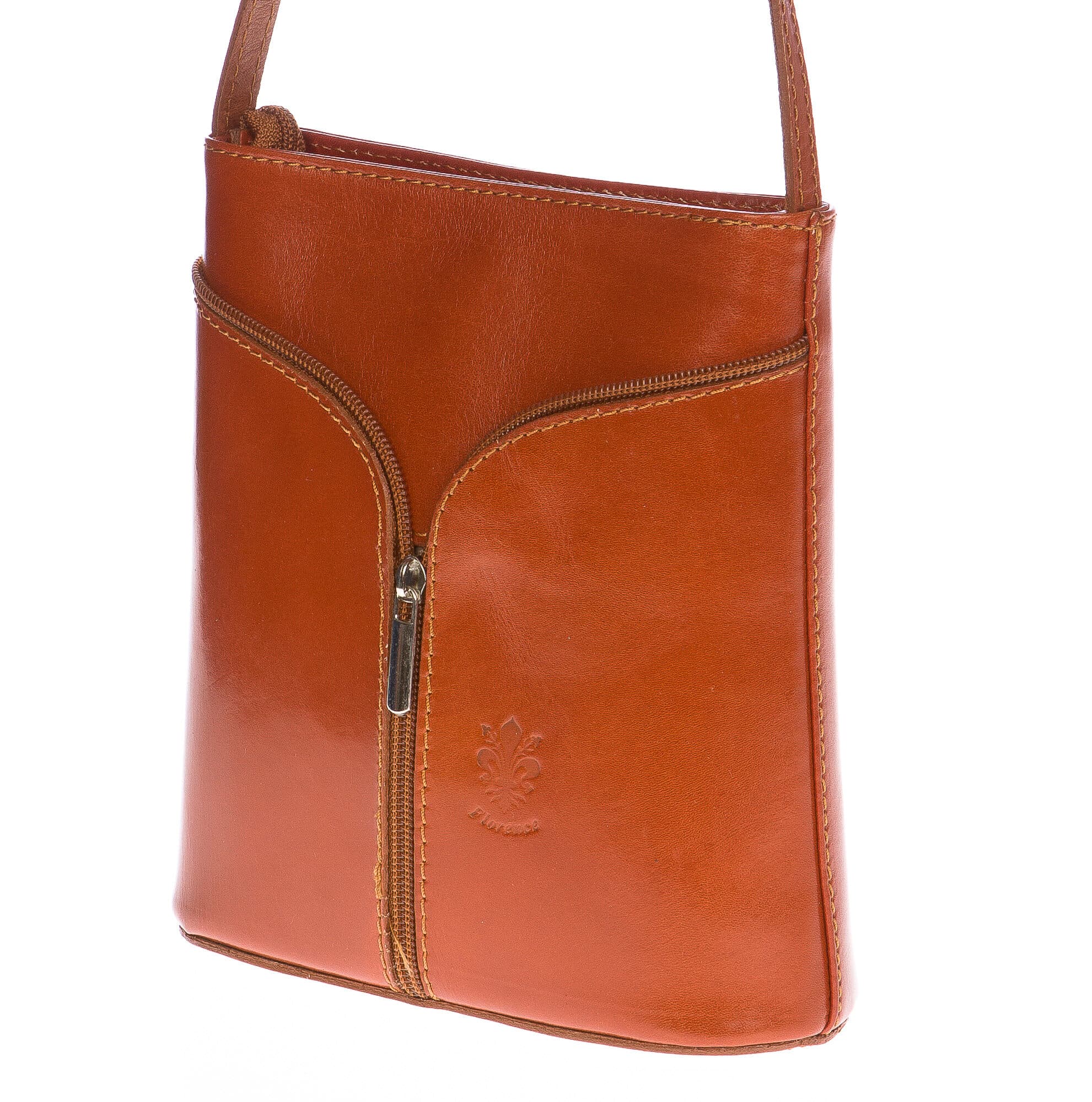 Borsa donna in vera pelle CHIAROSCURO mod. ANNA colore MIELE Made in Italy