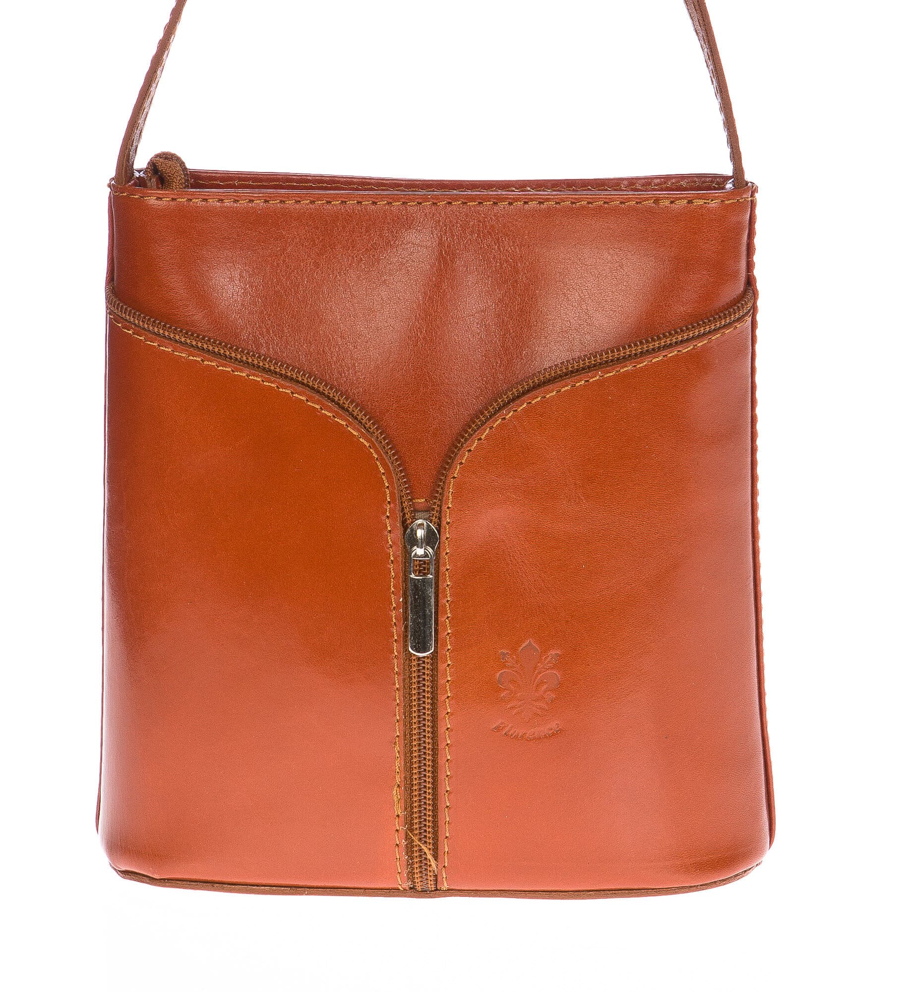 Borsa donna in vera pelle CHIAROSCURO mod. ANNA colore MIELE Made in Italy