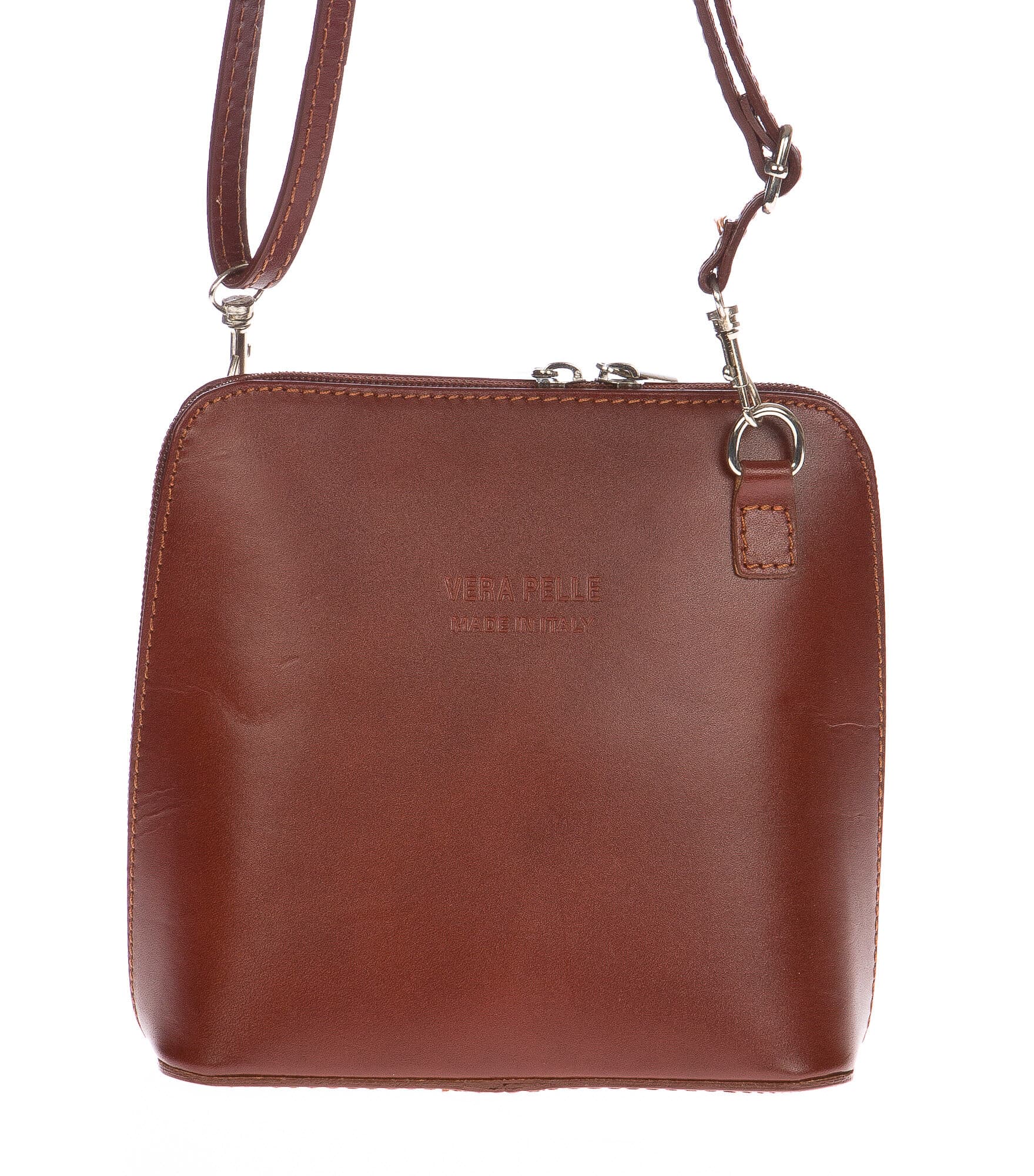 Borsa donna in vera pelle CHIAROSCURO mod. SERENA colore MARRONE Made in Italy (Borsa)