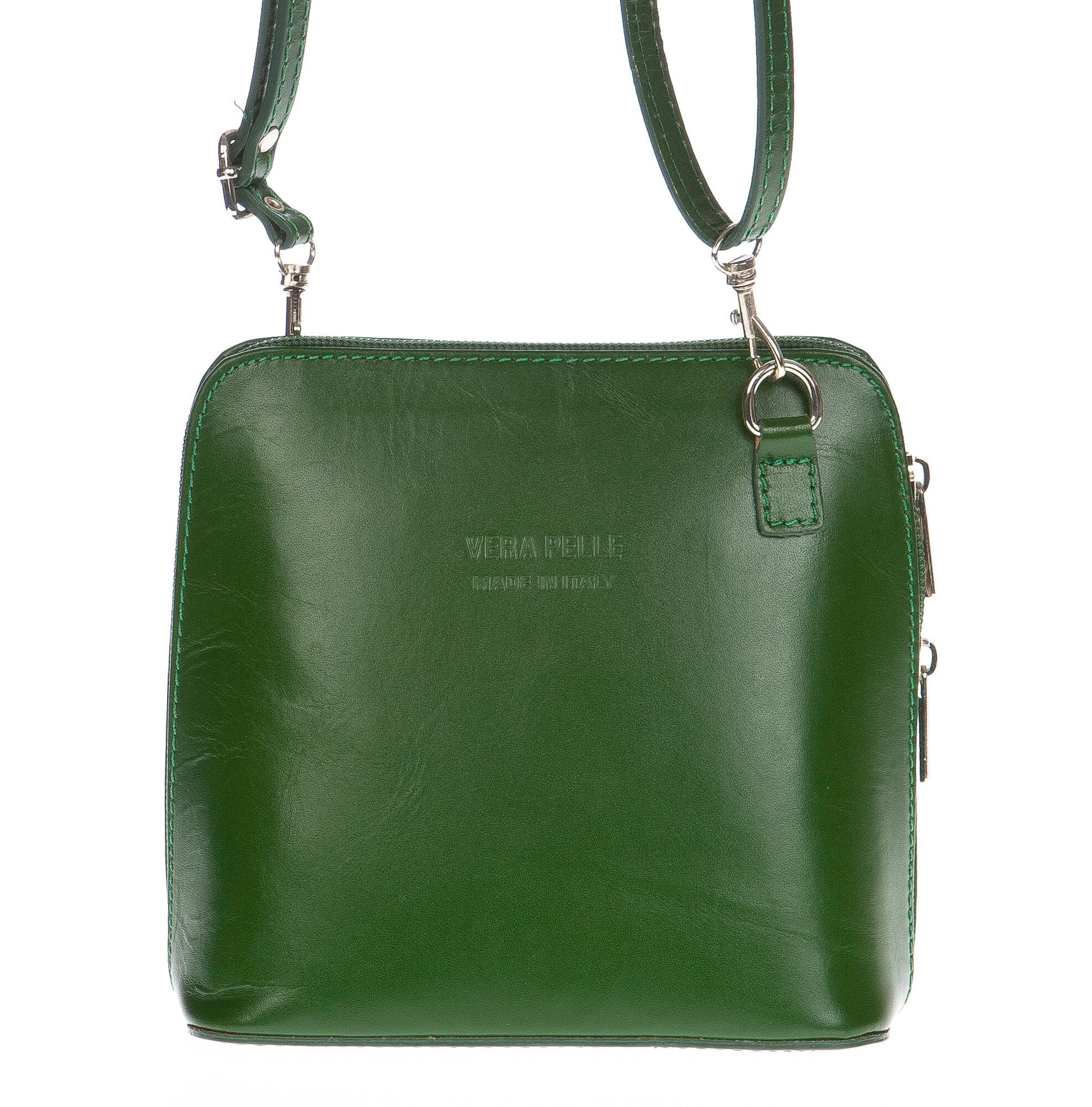 Borsa donna in vera pelle CHIAROSCURO mod. SERENA colore VERDE Made in Italy