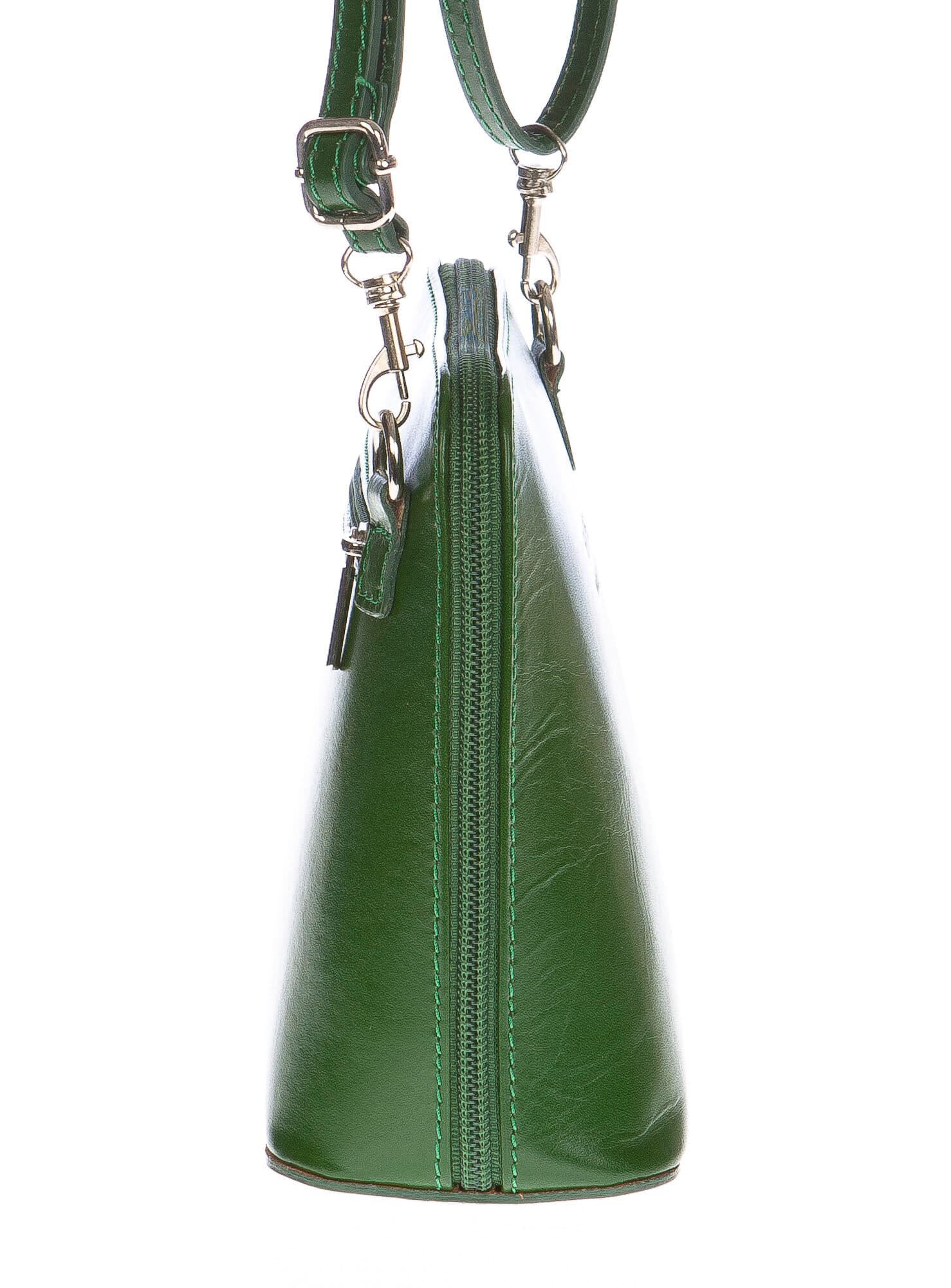 Borsa donna in vera pelle CHIAROSCURO mod. SERENA colore VERDE Made in Italy