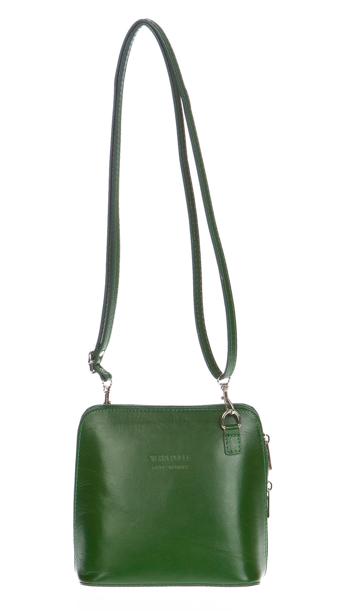 Borsa donna in vera pelle CHIAROSCURO mod. SERENA colore VERDE Made in Italy