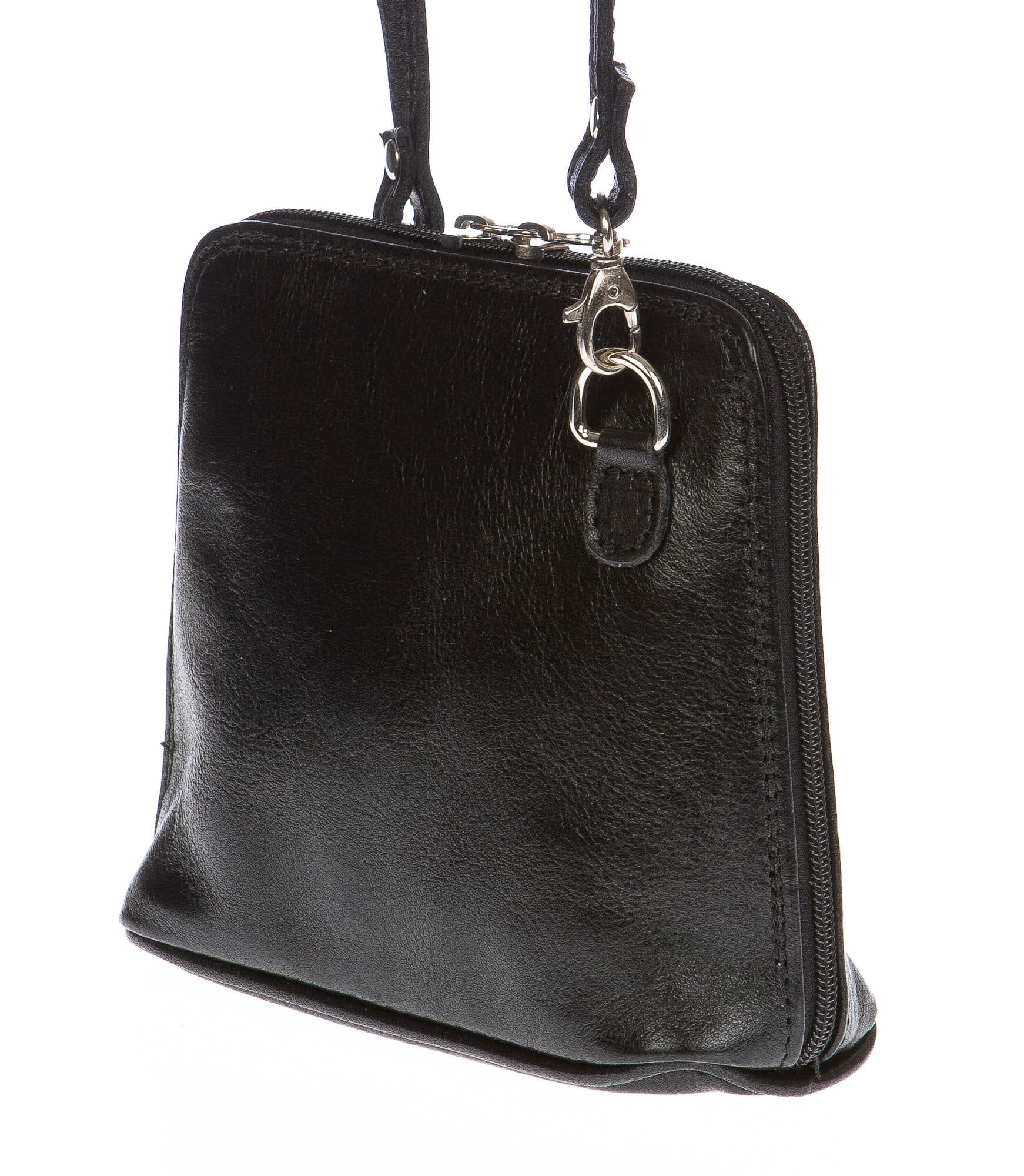 Borsa donna in vera pelle CHIAROSCURO mod. SANDRA colore NERO Made in Italy (Borsa)