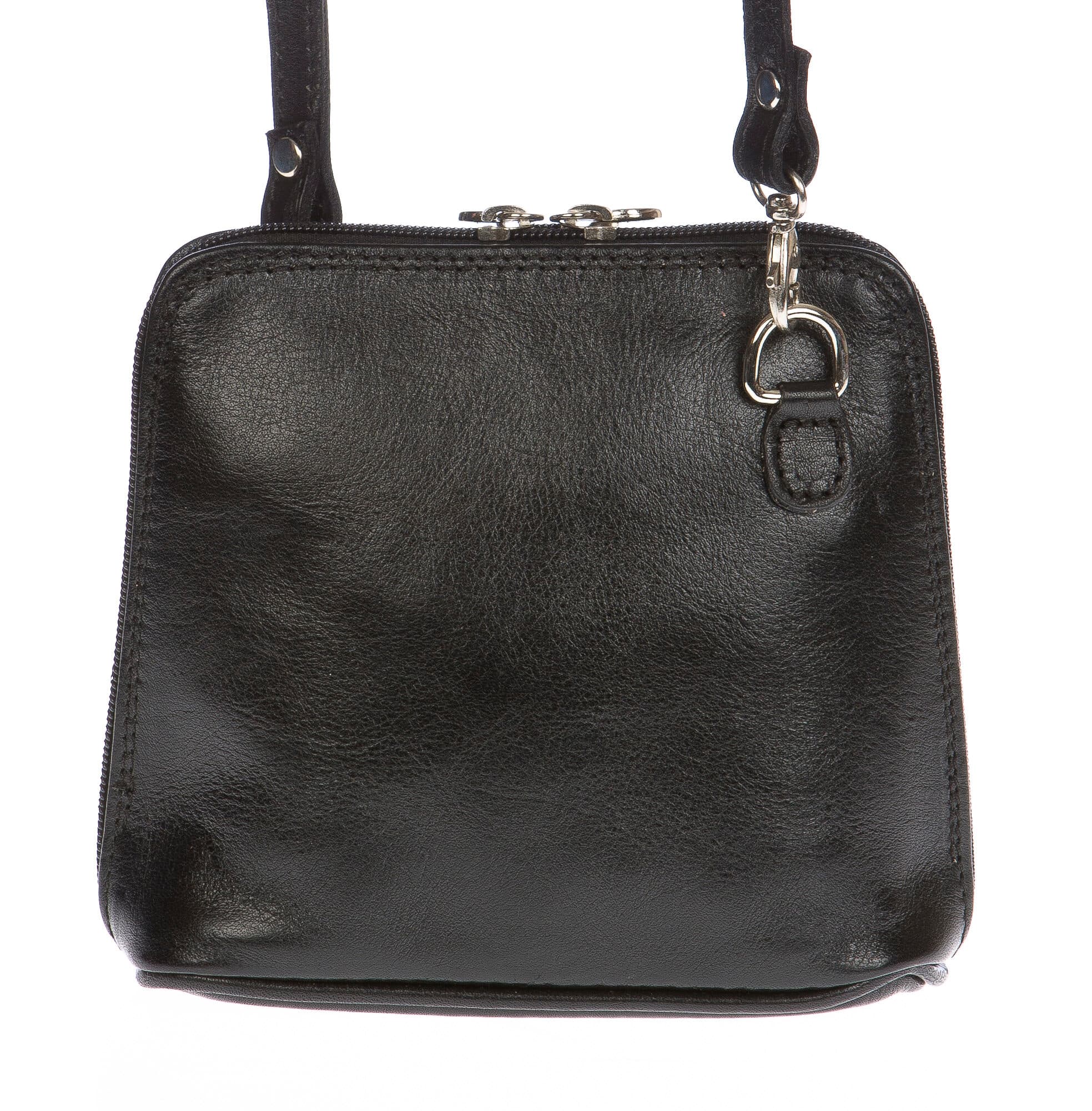 Borsa donna in vera pelle CHIAROSCURO mod. SANDRA colore NERO Made in Italy (Borsa)