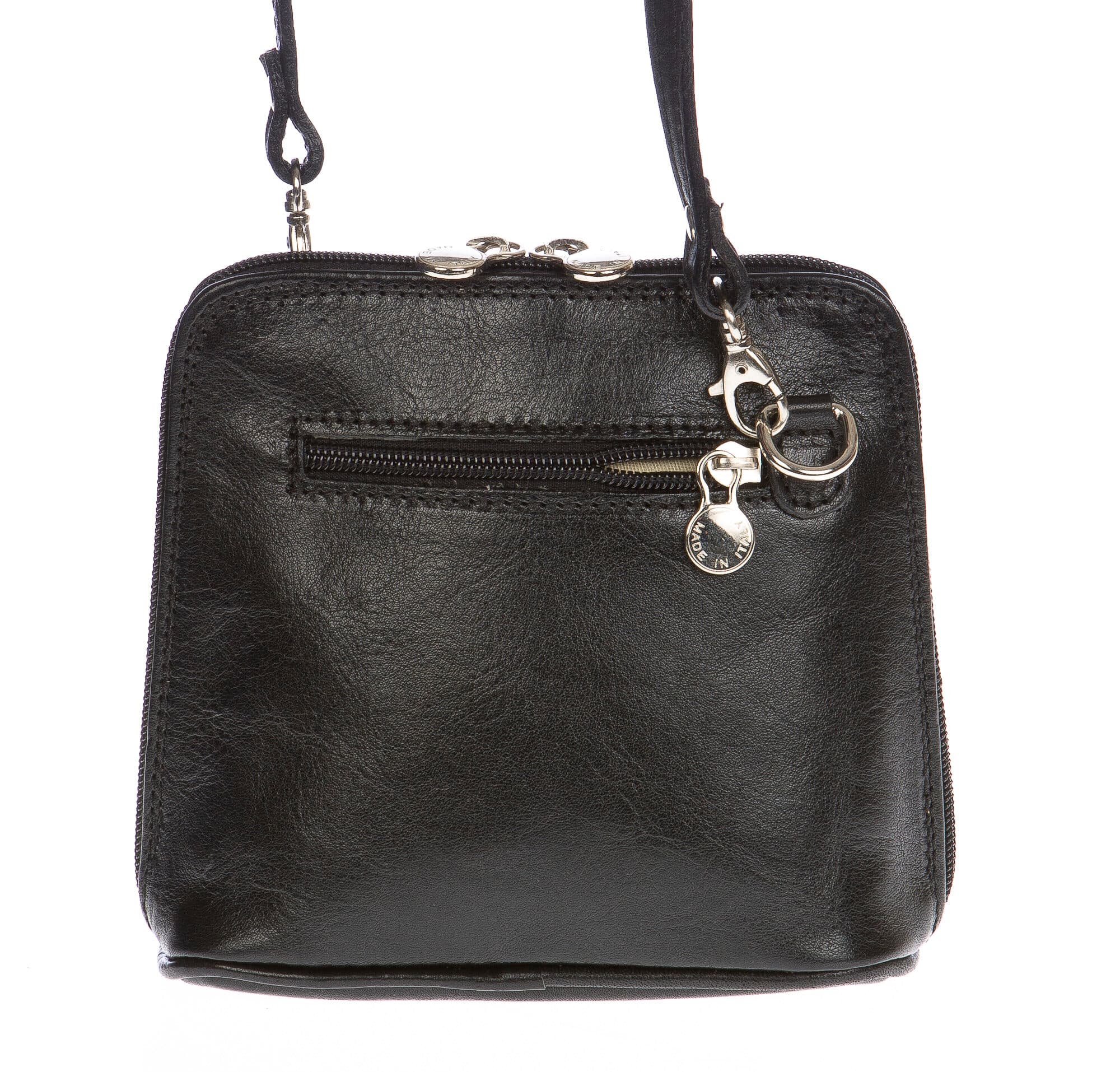 Borsa donna in vera pelle CHIAROSCURO mod. SANDRA colore NERO Made in Italy (Borsa)