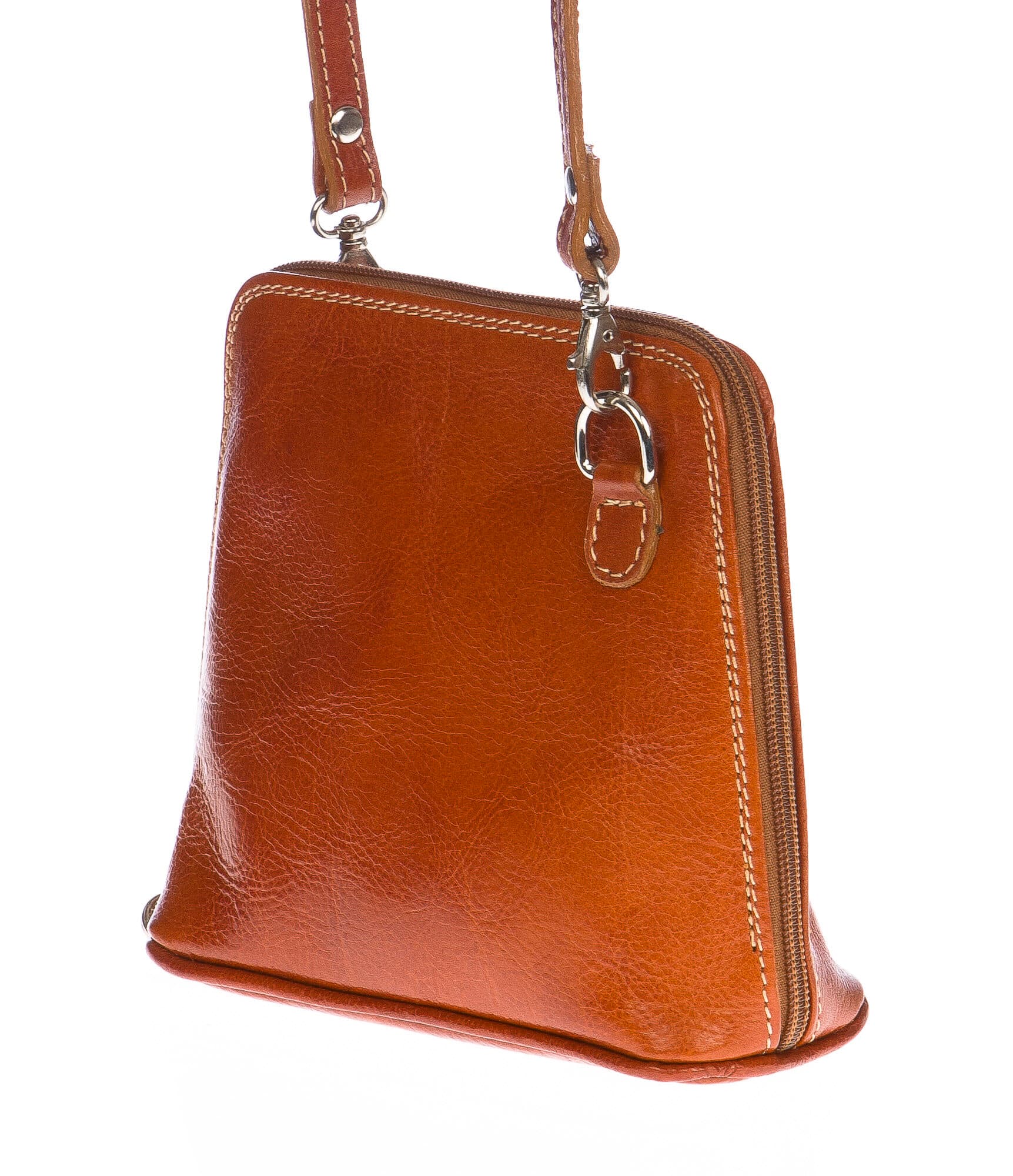 Borsa donna in vera pelle CHIAROSCURO mod. SANDRA colore MIELE Made in Italy (Borsa)
