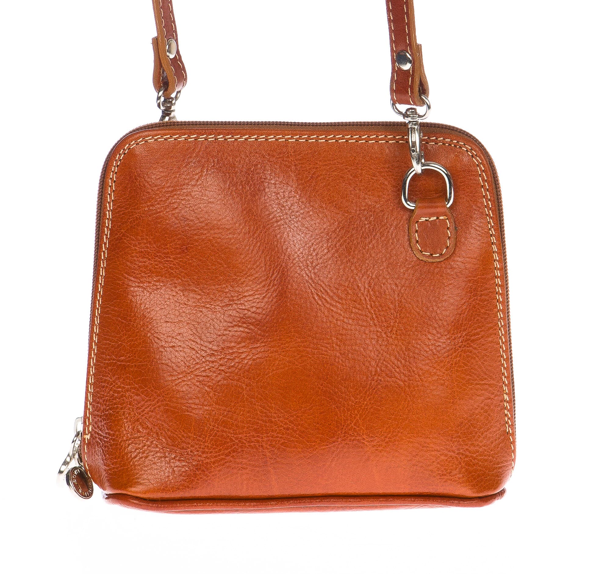 Borsa donna in vera pelle CHIAROSCURO mod. SANDRA colore MIELE Made in Italy (Borsa)