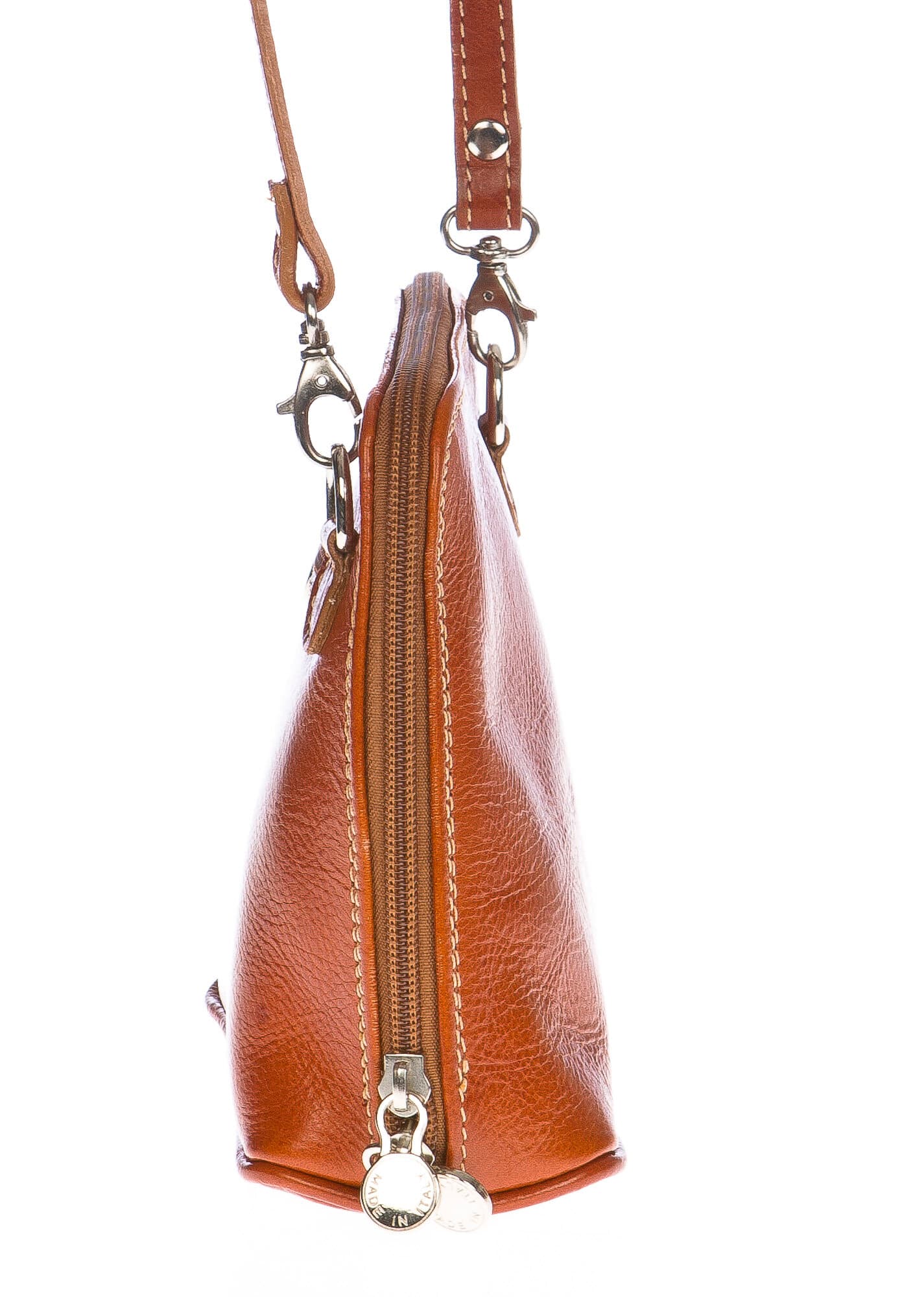 Borsa donna in vera pelle CHIAROSCURO mod. SANDRA colore MIELE Made in Italy (Borsa)