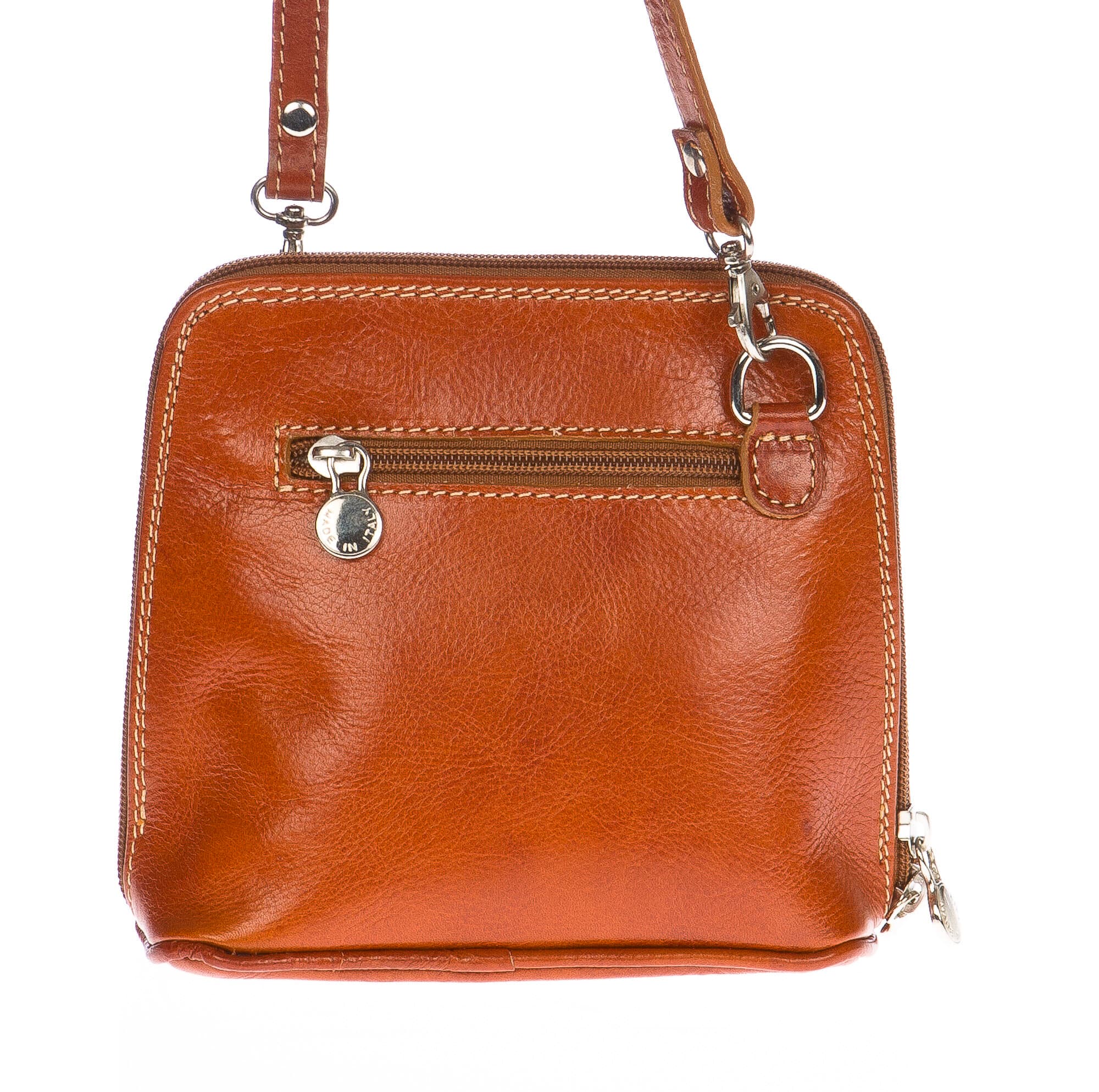 Borsa donna in vera pelle CHIAROSCURO mod. SANDRA colore MIELE Made in Italy (Borsa)