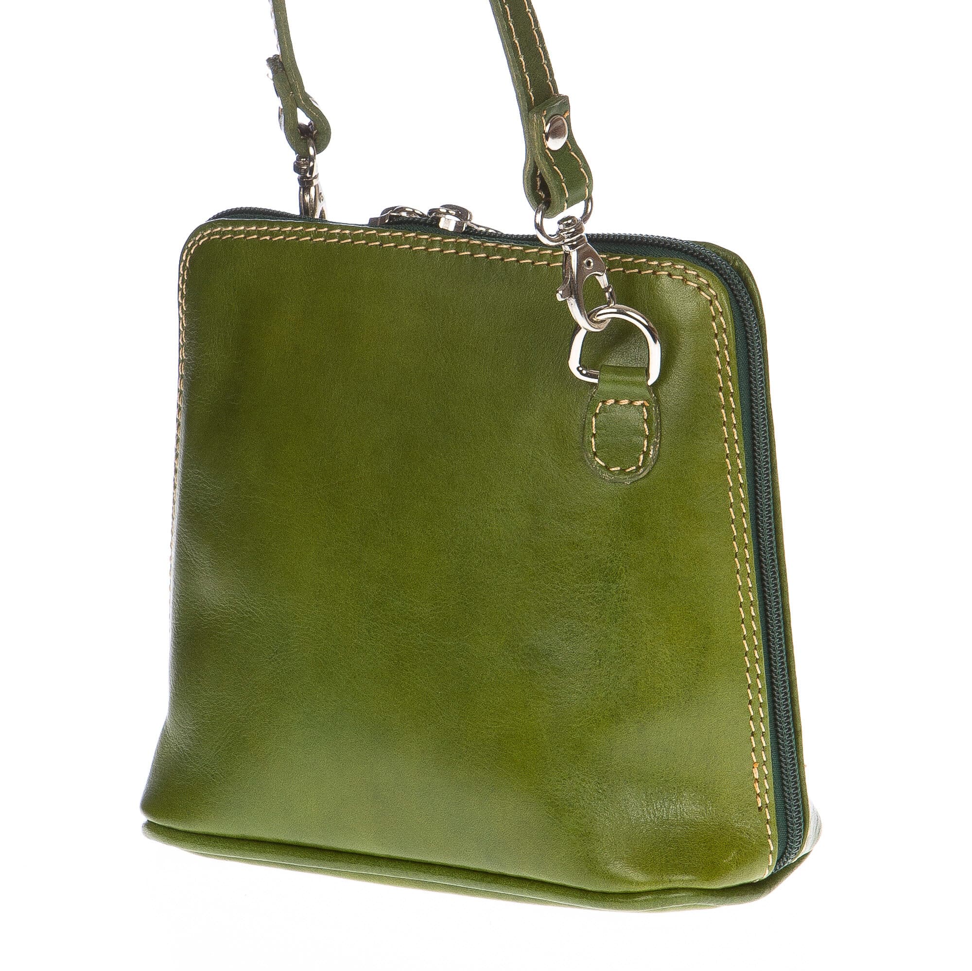 Borsa donna in vera pelle CHIAROSCURO mod. SANDRA colore VERDE Made in Italy (Borsa)