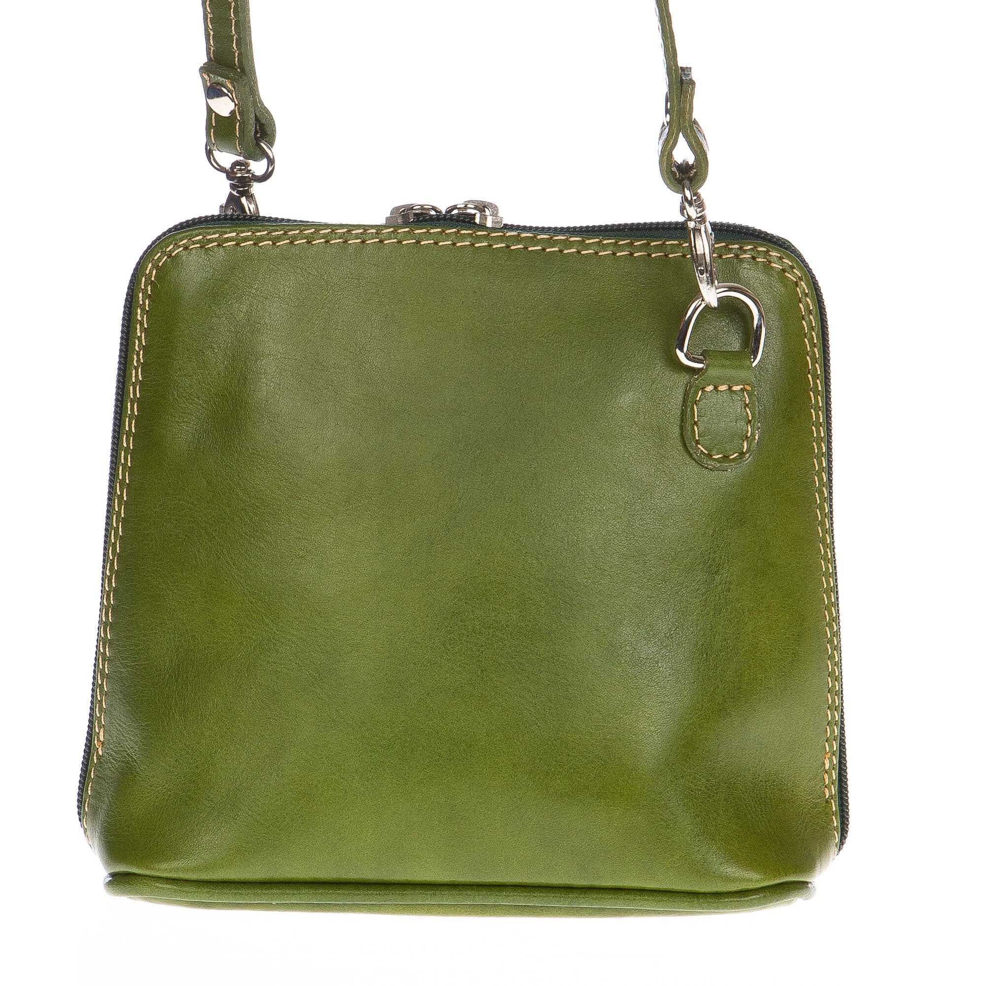 Borsa donna in vera pelle CHIAROSCURO mod. SANDRA colore VERDE Made in Italy (Borsa)