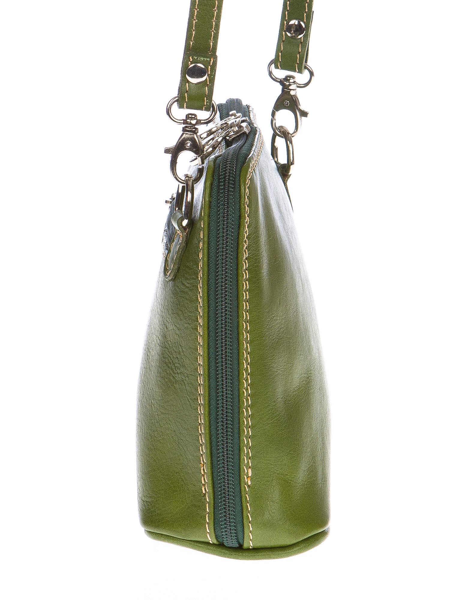 Borsa donna in vera pelle CHIAROSCURO mod. SANDRA colore VERDE Made in Italy (Borsa)